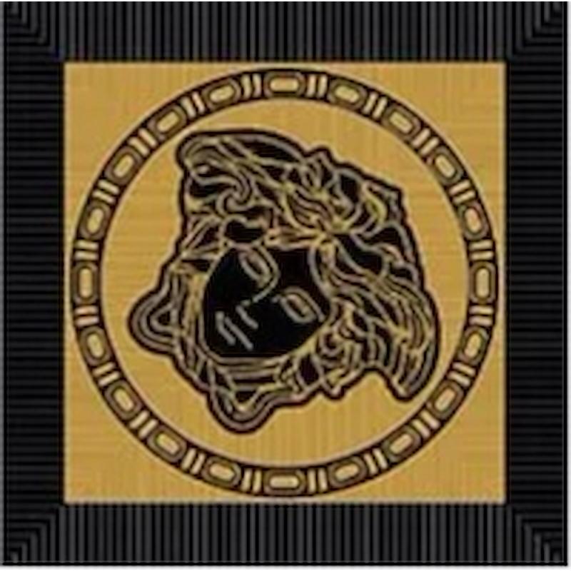 Versace Meteorite Tozzetto Medusa Nero/Oro 2,7x2,7 Naturale