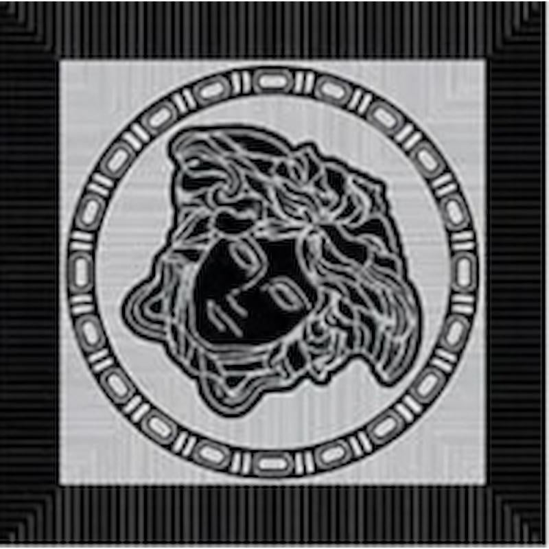 Versace Meteorite Tozzetto Medusa Nero/Platino 2,7x2,7 Lappato