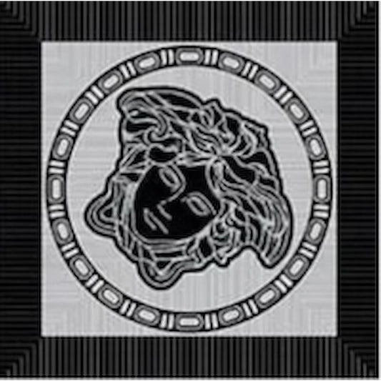Versace Meteorite Tozzetto Medusa Nero/Platino 2,7x2,7 Naturale