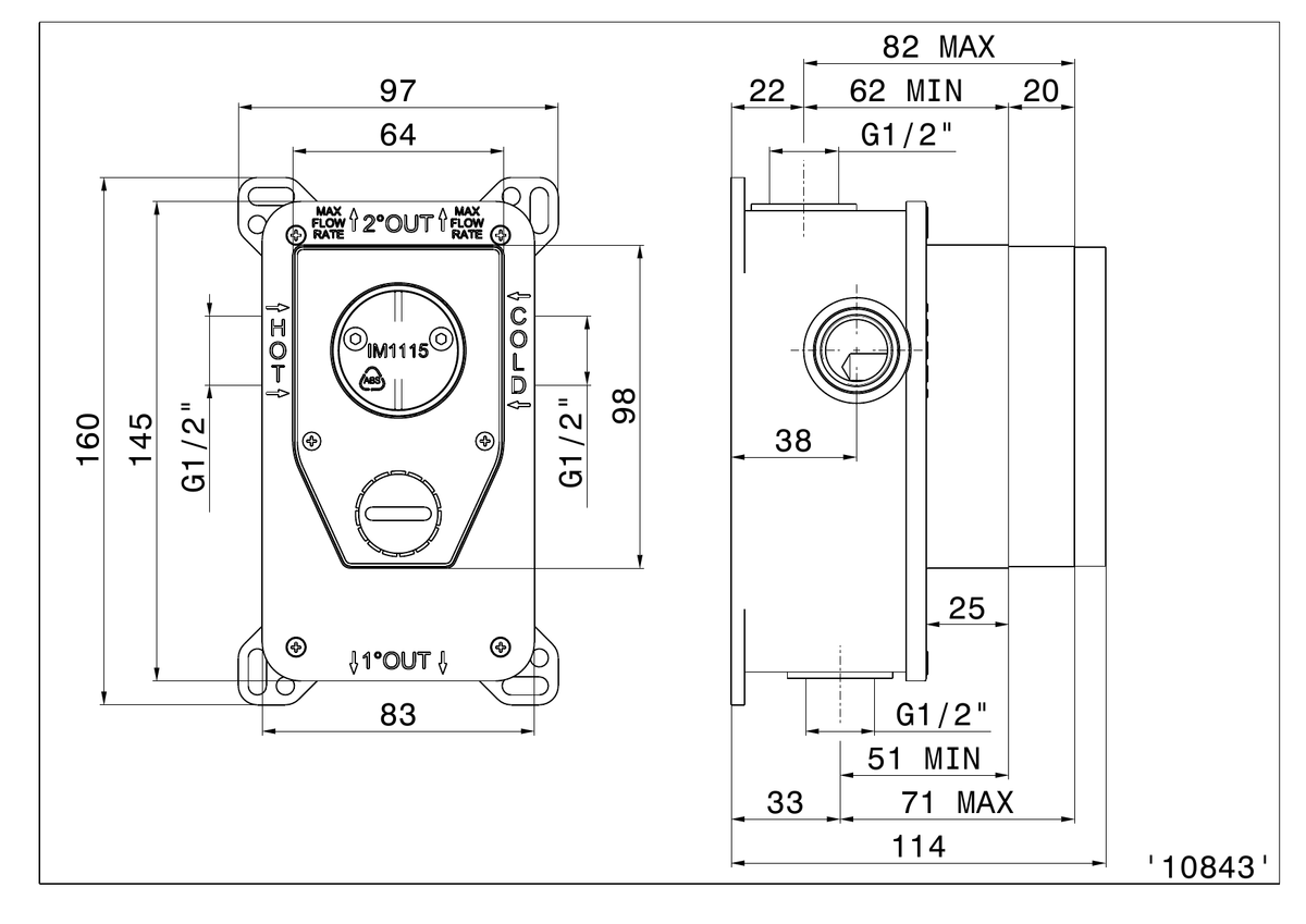 Newform 10843 - disegno tecnico