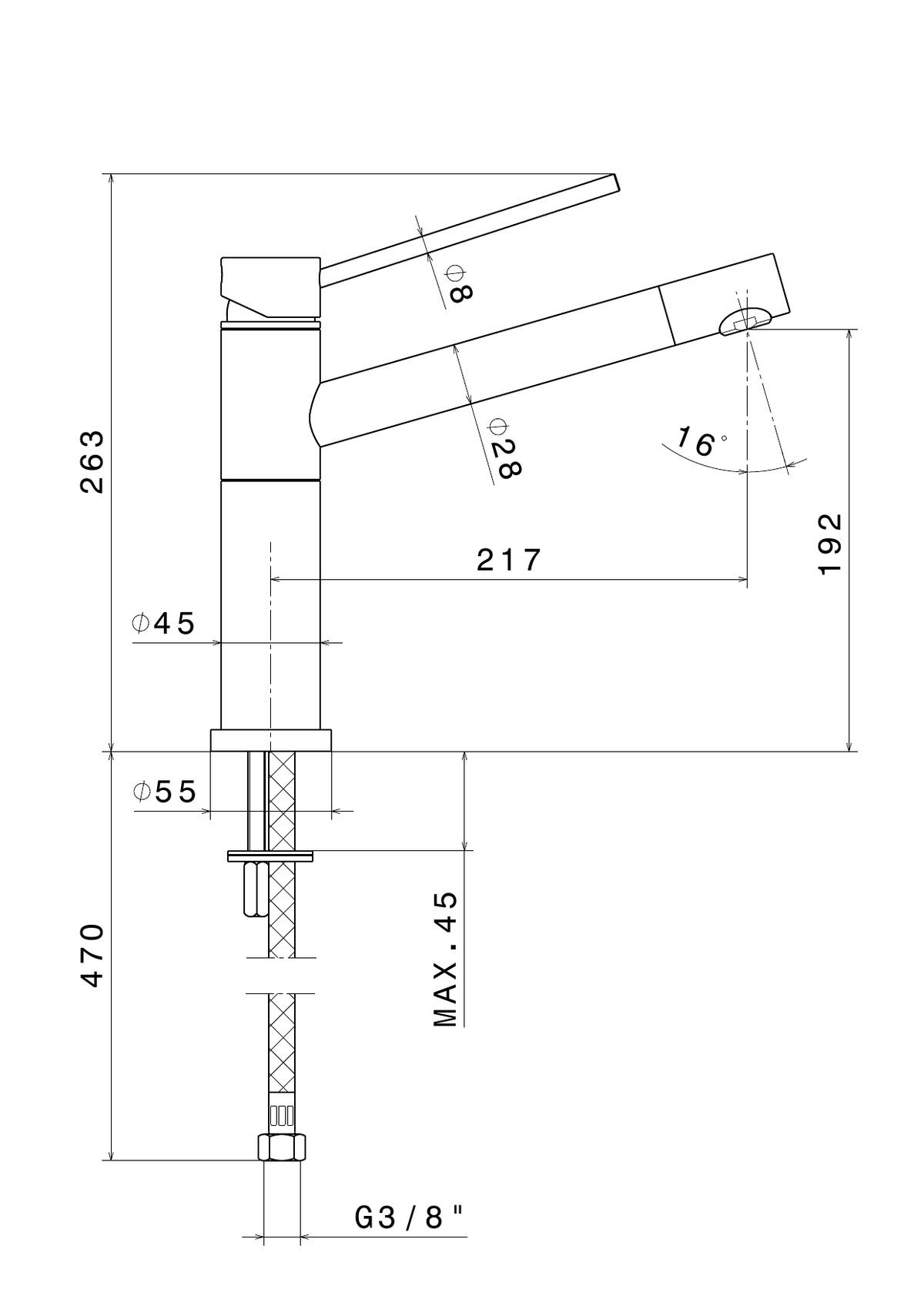 Newform 2400 - disegno tecnico