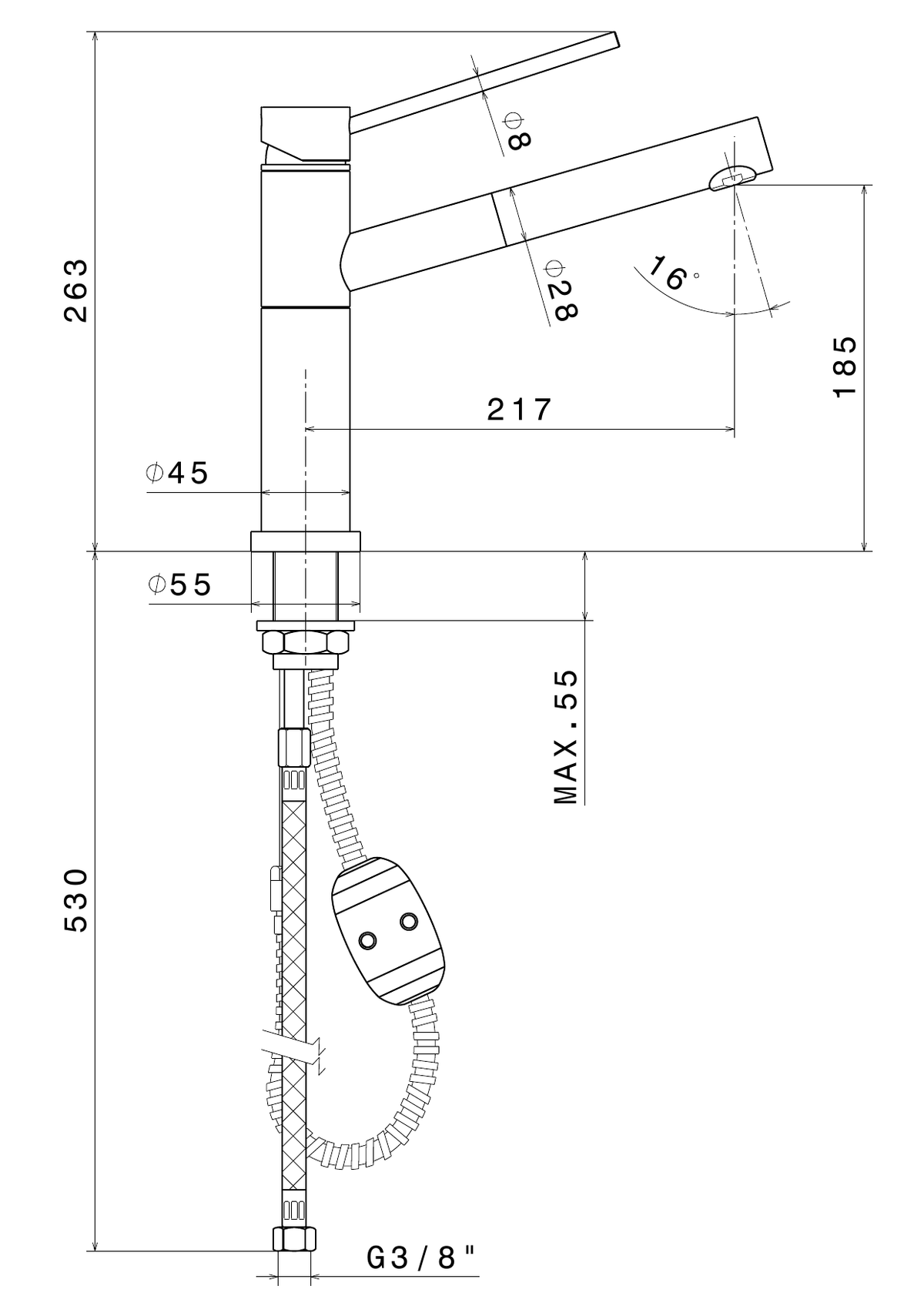 Newform 2415 - disegno tecnico