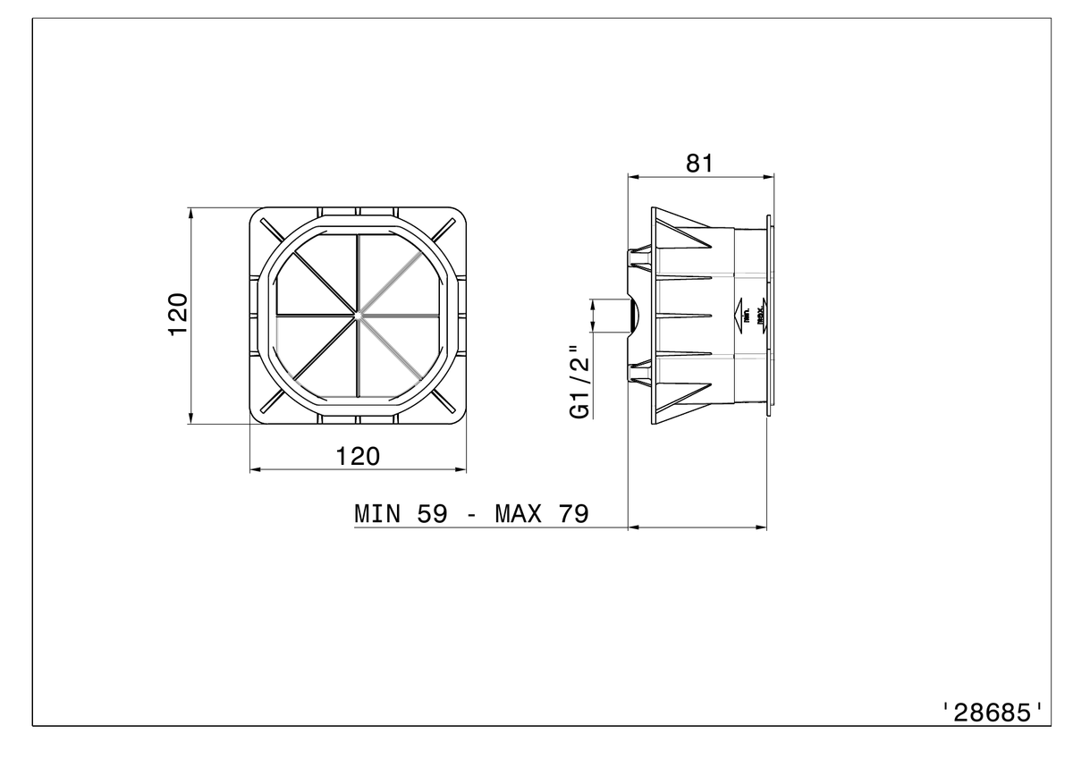 Newform 28685 - disegno tecnico