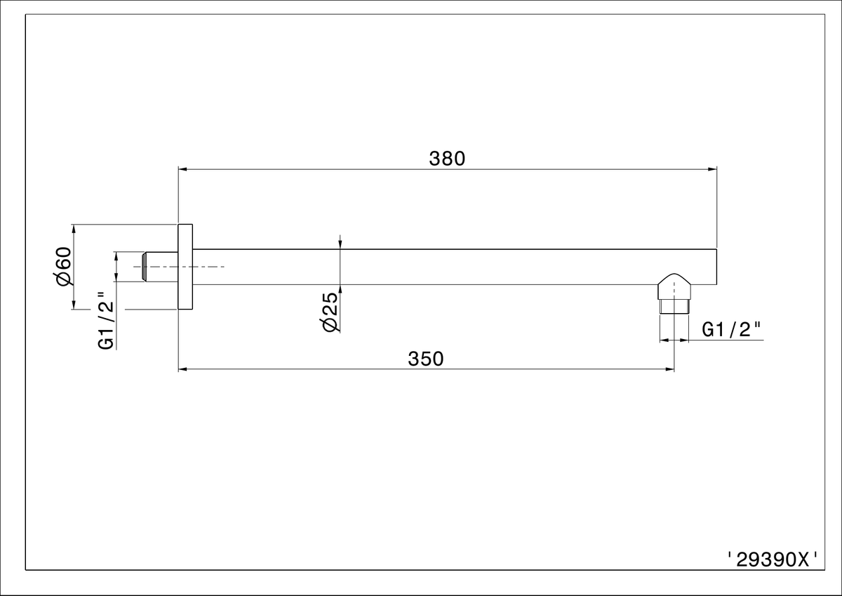 Newform 29390X - disegno tecnico