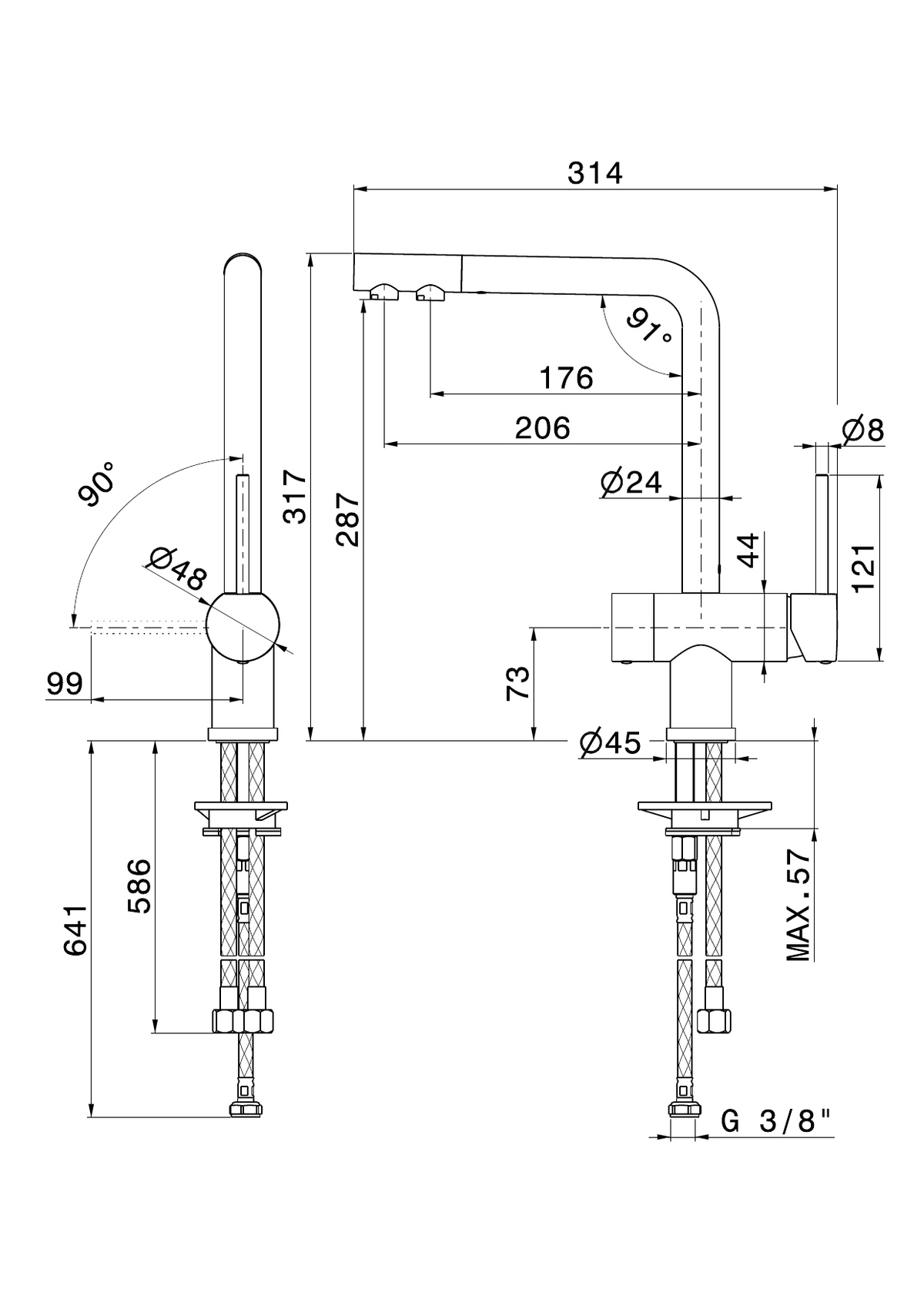 Newform 3101 - disegno tecnico