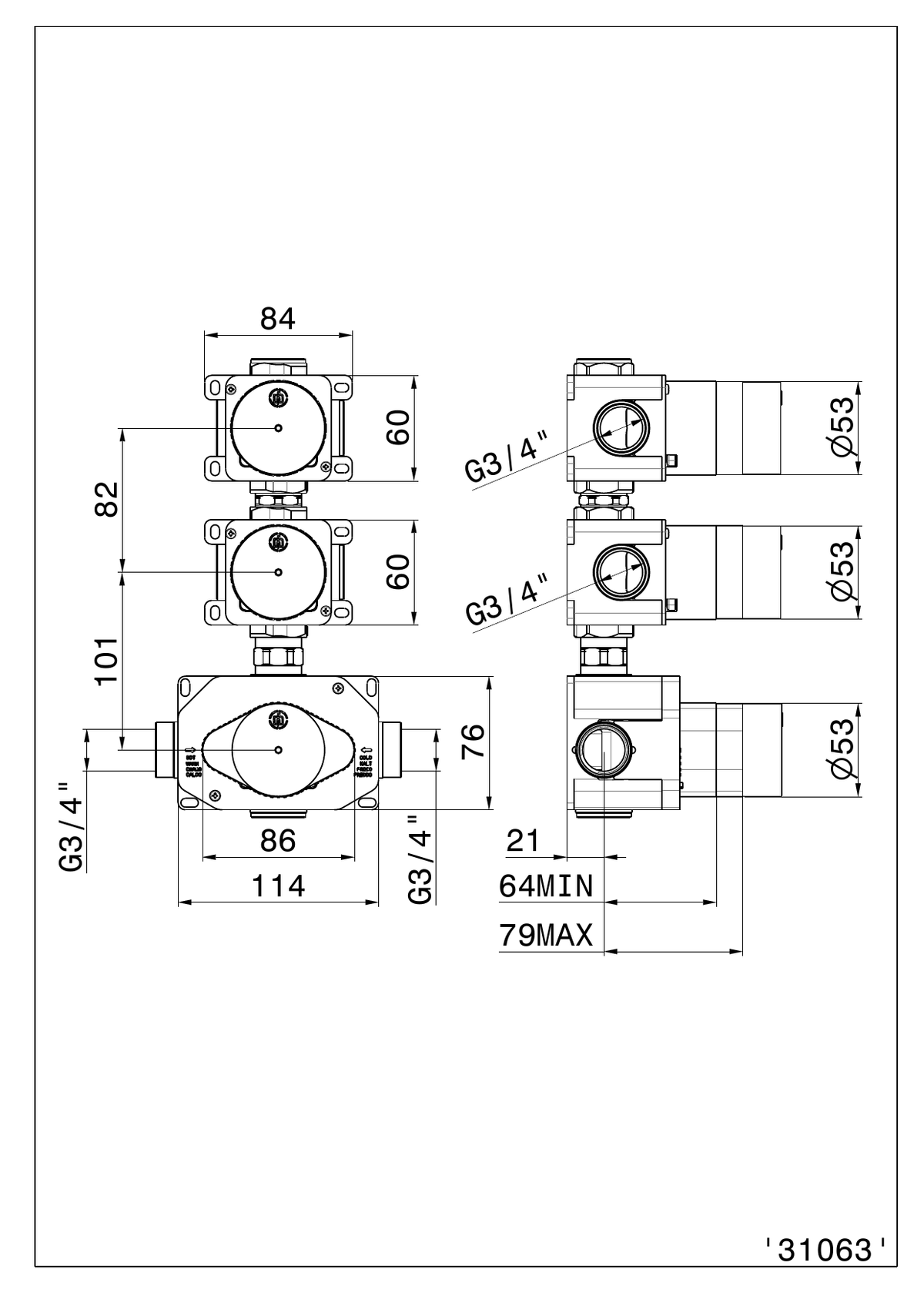 Newform 31063 - disegno tecnico