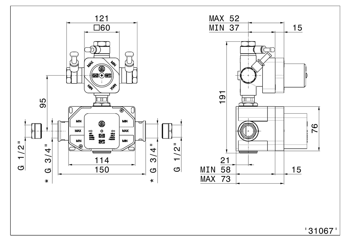 Newform 31067 - disegno tecnico