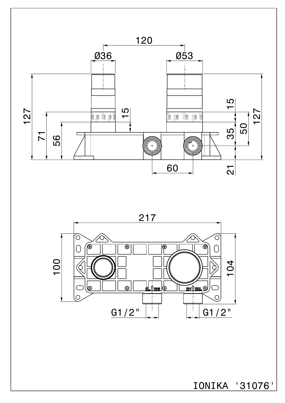Newform 31076 - disegno tecnico