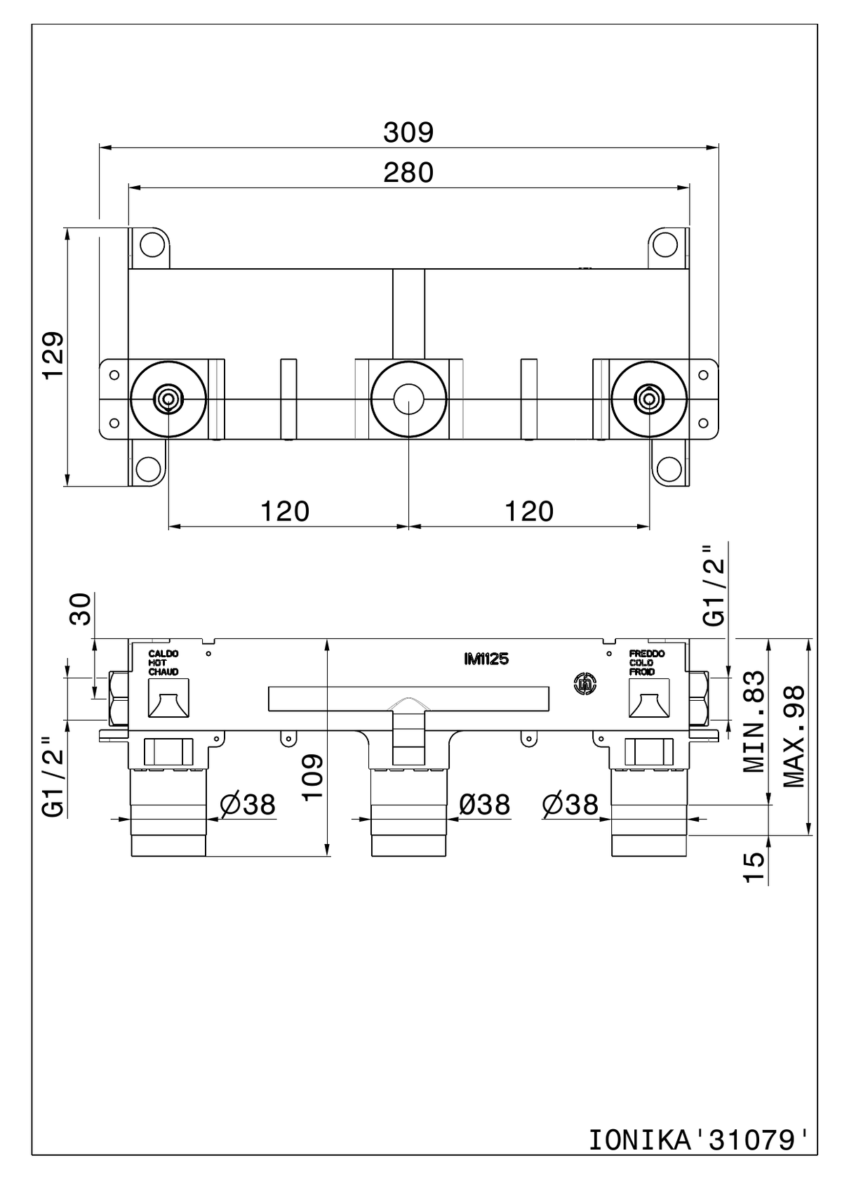 Newform 31079 - disegno tecnico