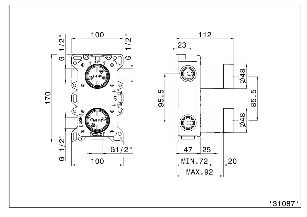Newform 31087 - disegno tecnico