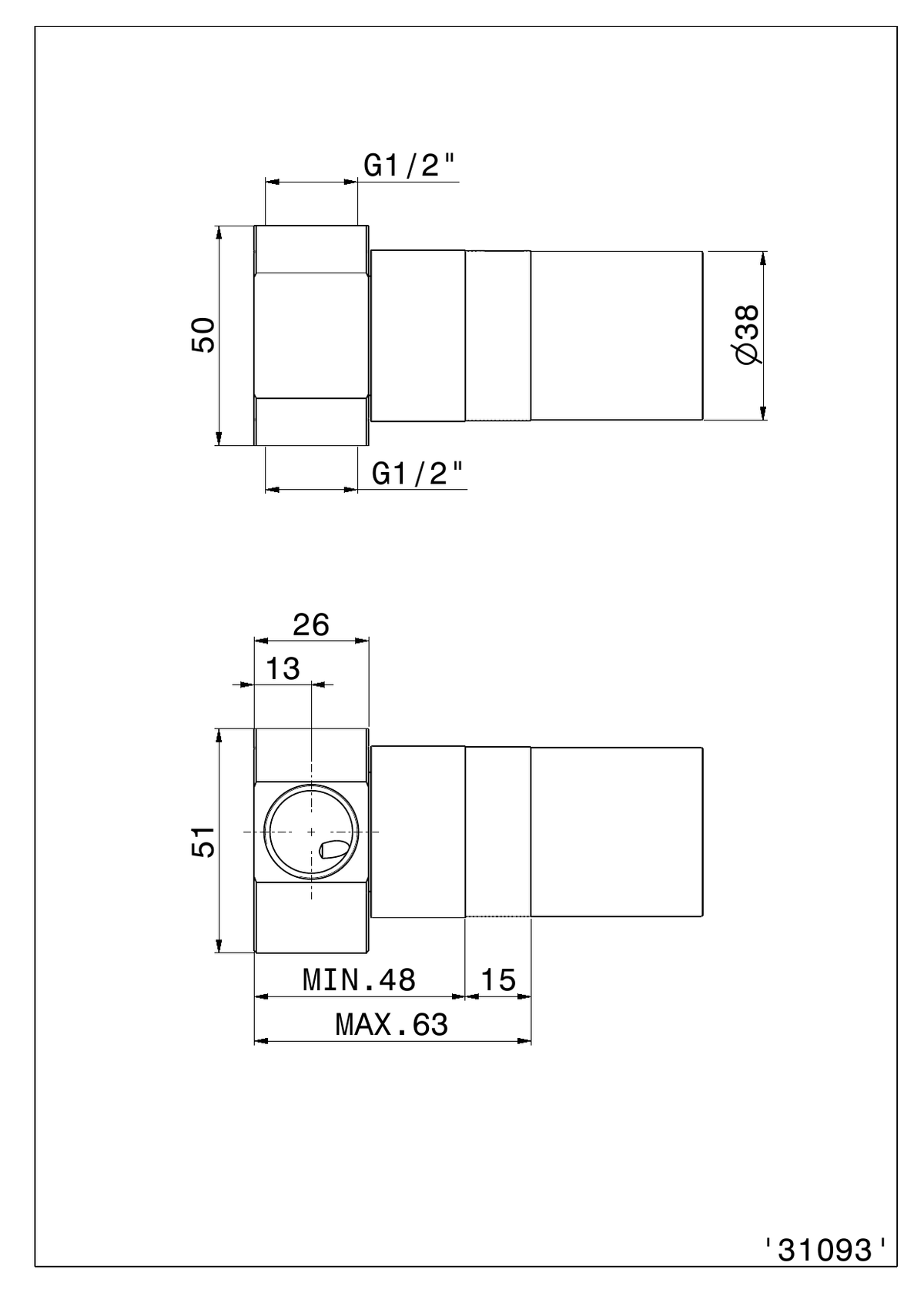 Newform 31093 - disegno tecnico