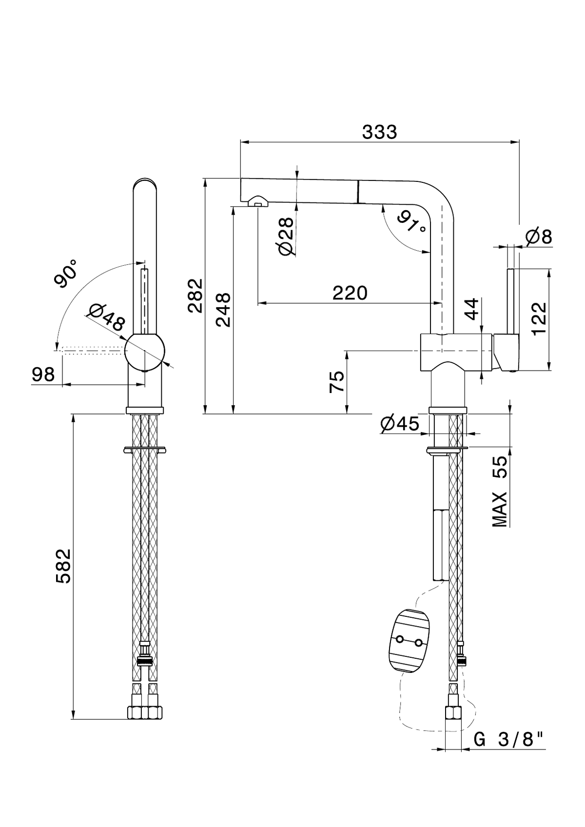 Newform 3110 - disegno tecnico