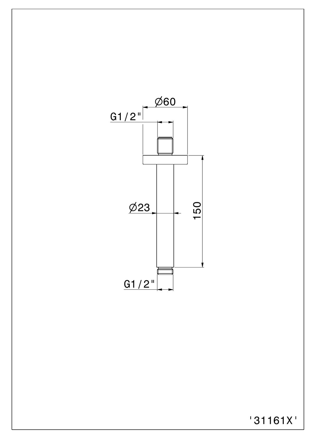 Newform 31161X - disegno tecnico
