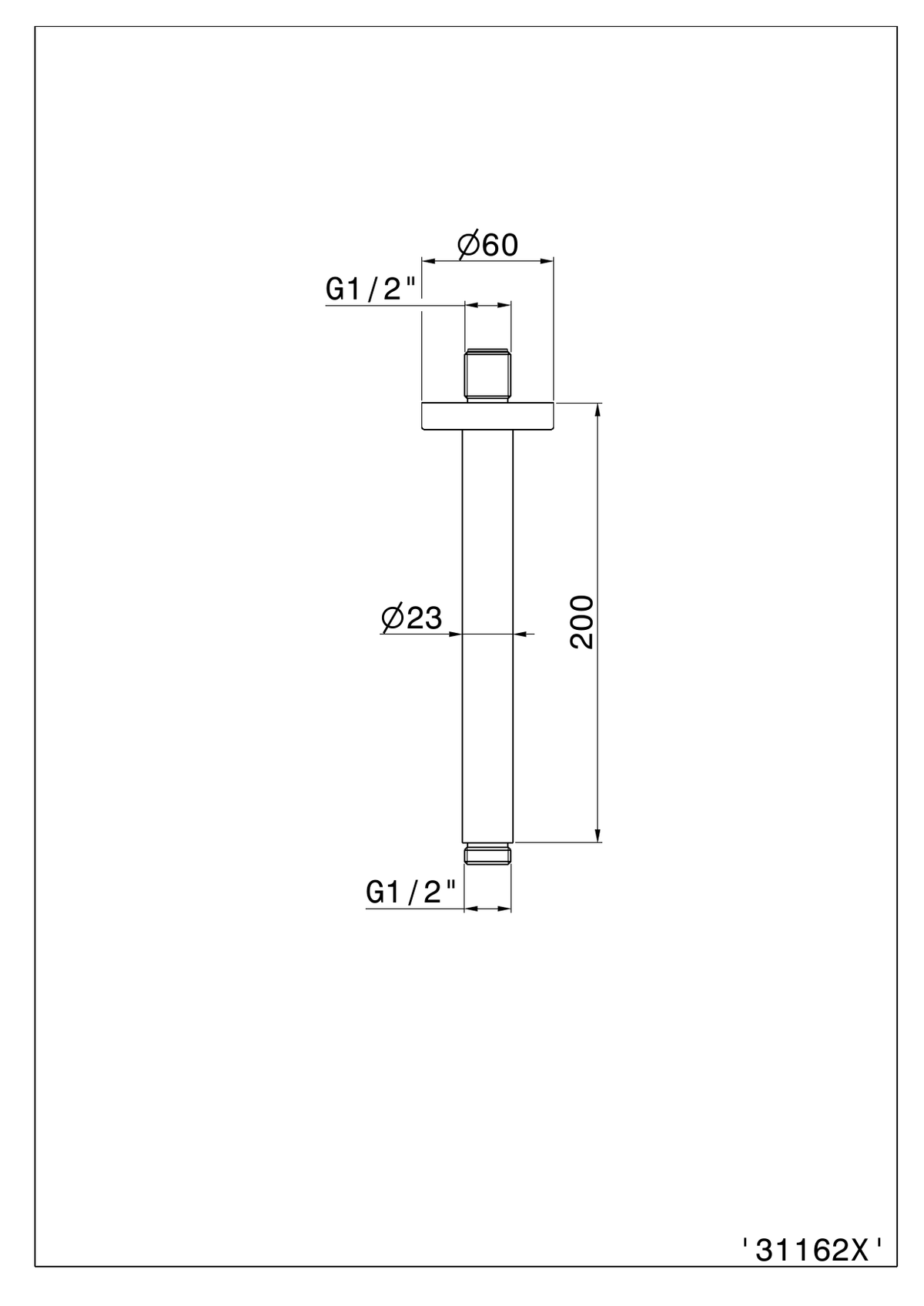 Newform 31162X - disegno tecnico