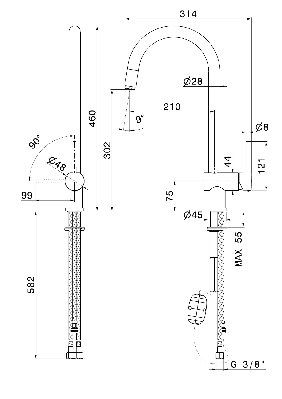 Newform 3125 - disegno tecnico