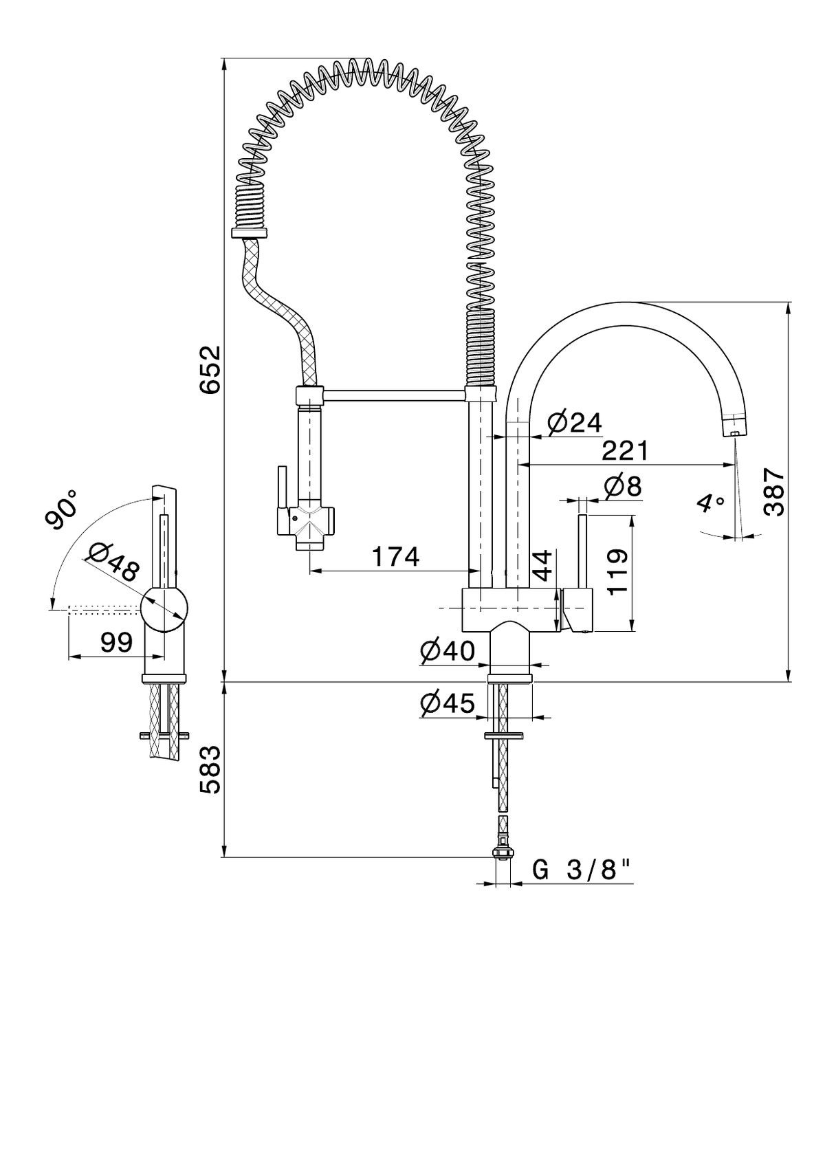Newform 3155 - disegno tecnico