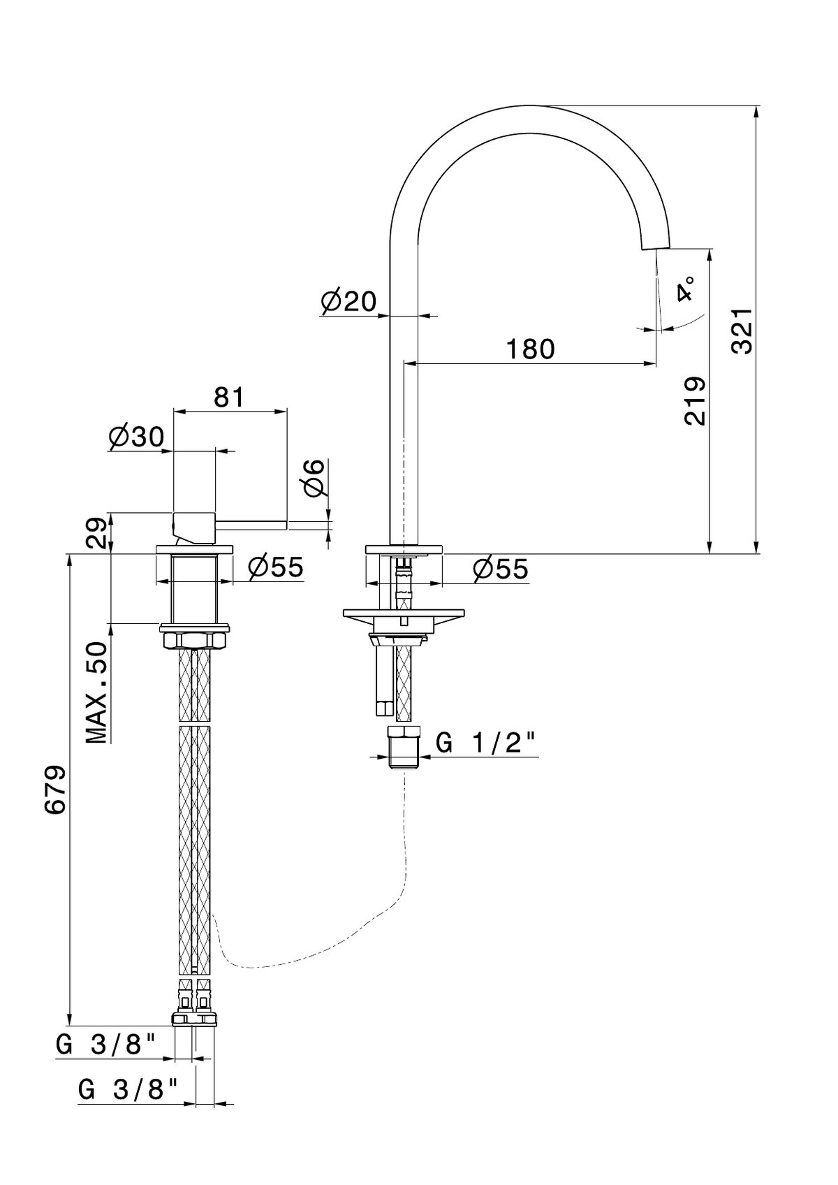 Newform 4220 - disegno tecnico