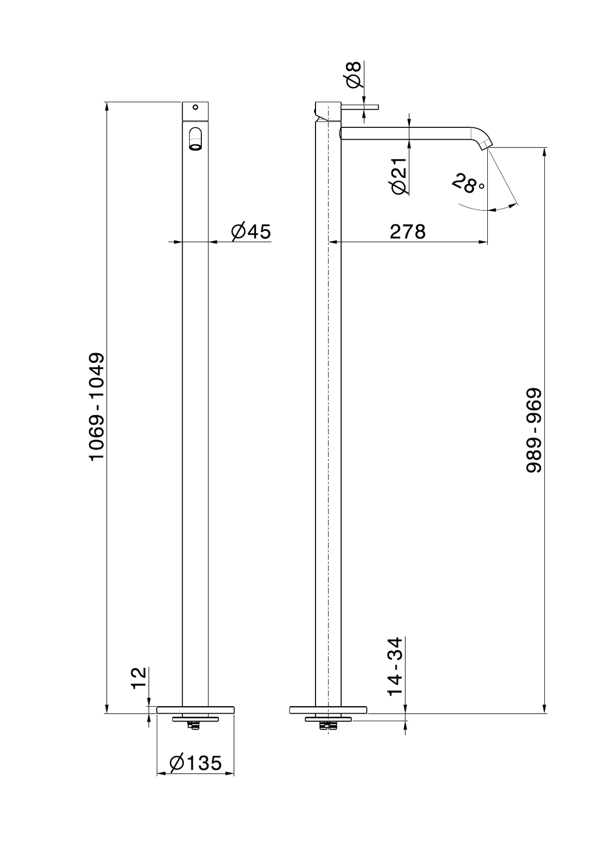 Newform 4221E - disegno tecnico