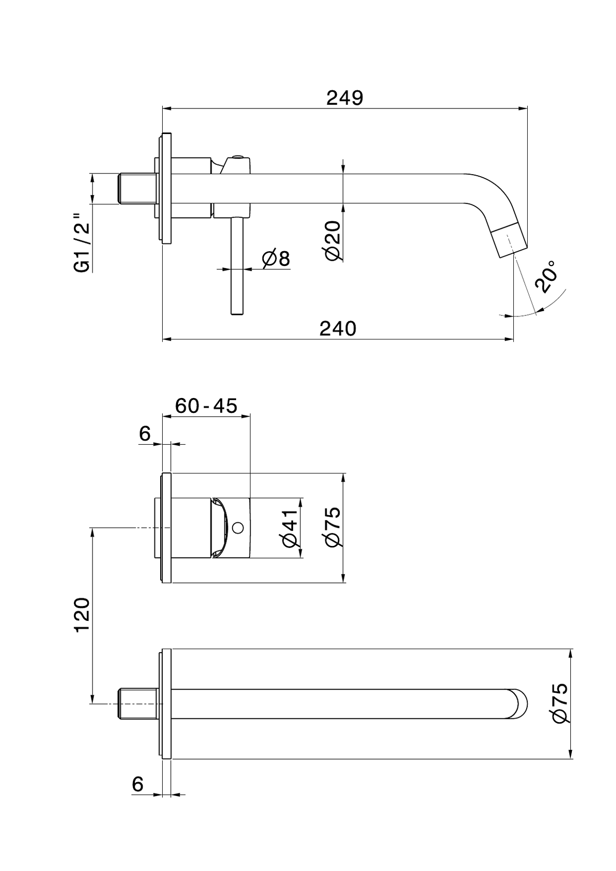 Newform 4230E - disegno tecnico