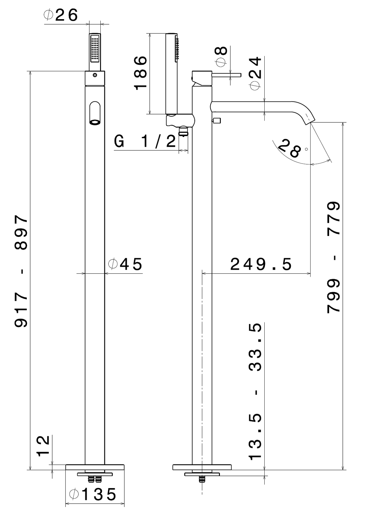 Newform 4278E - disegno tecnico