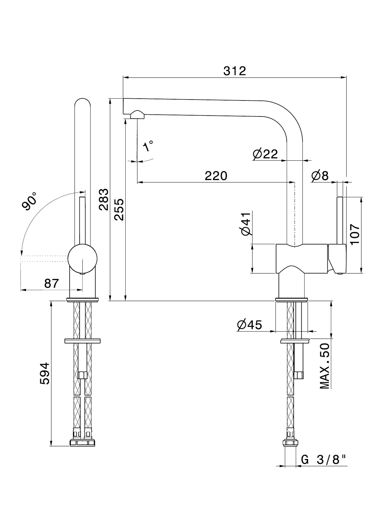 Newform 4319 - disegno tecnico