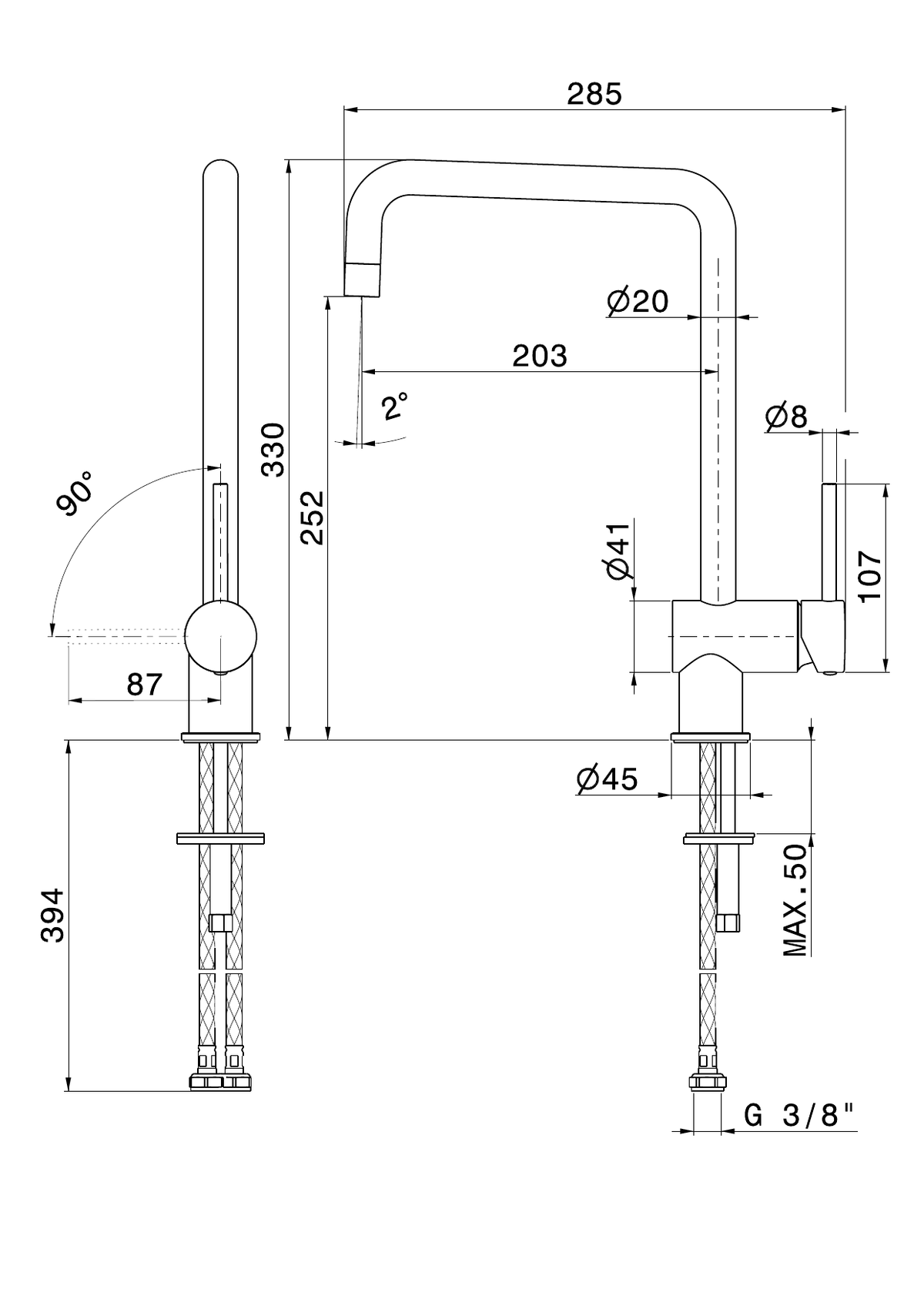 Newform 4320 - disegno tecnico