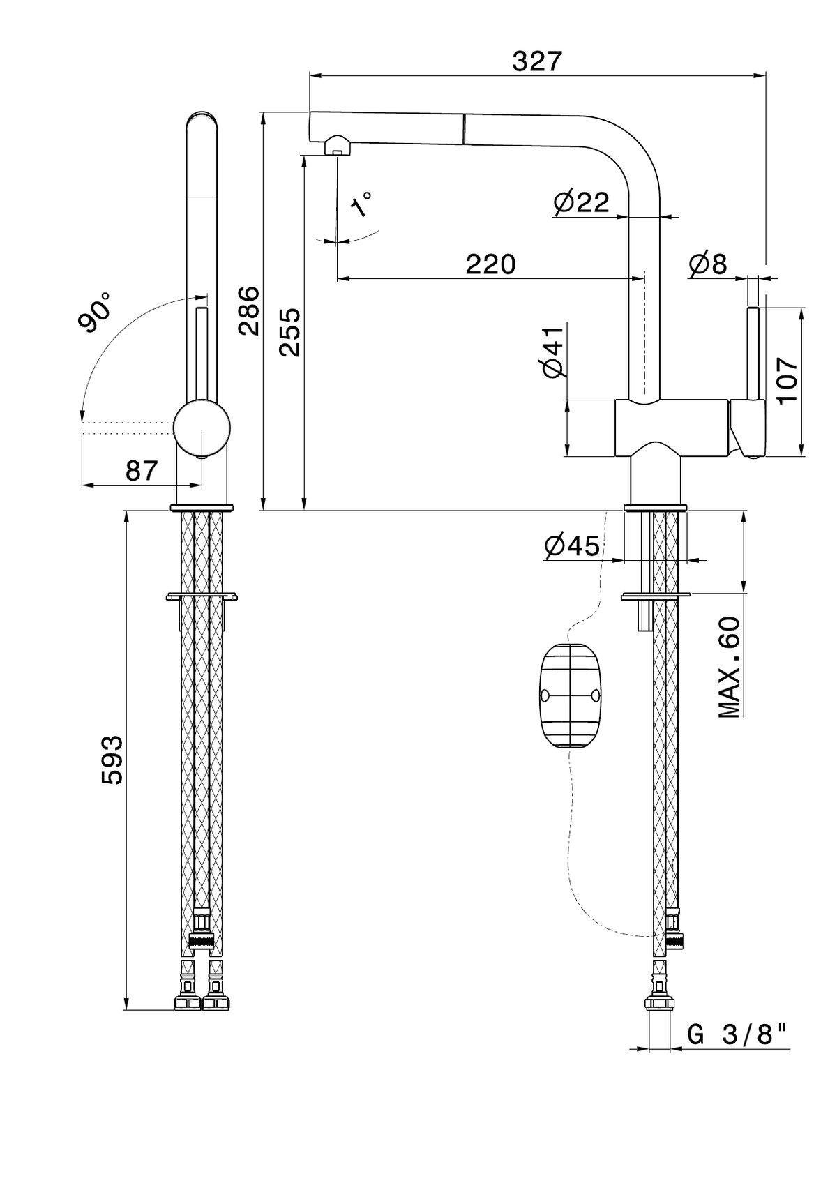Newform 4340 - disegno tecnico