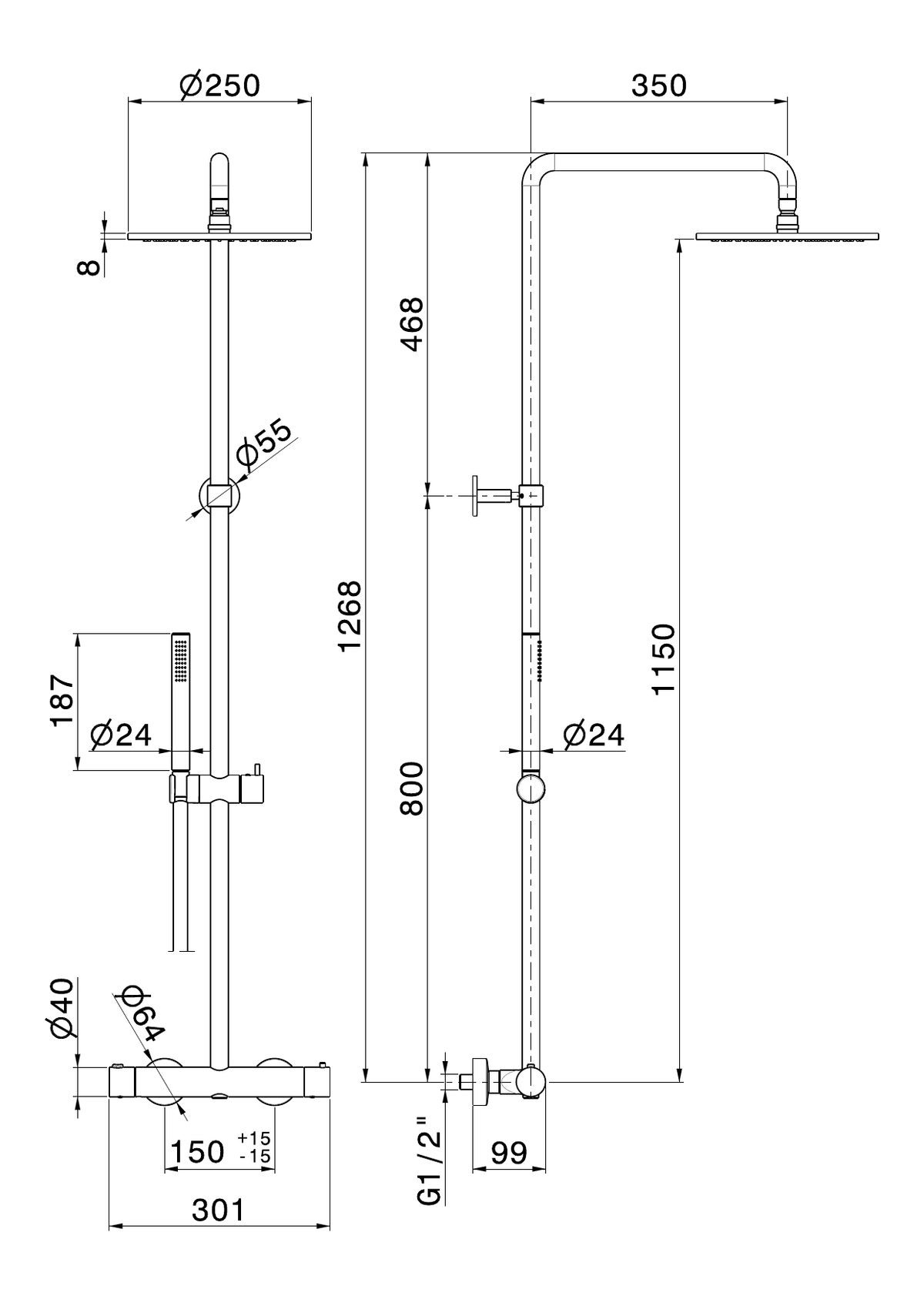Newform 61165 - disegno tecnico