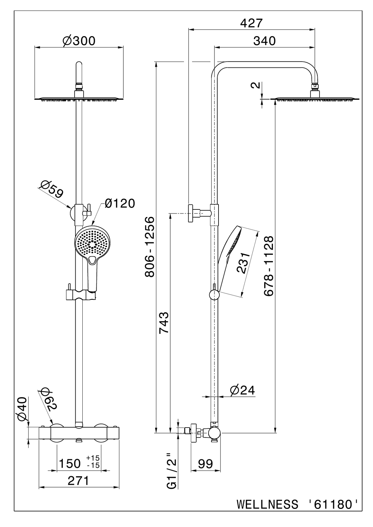 Newform 61180 - disegno tecnico