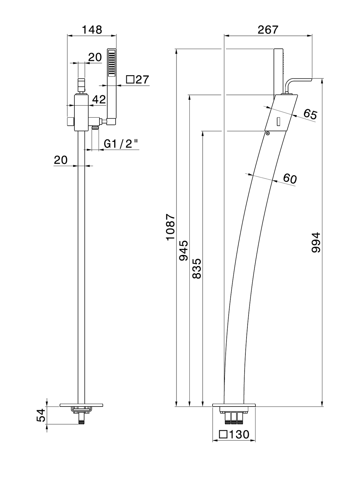 Newform 62289EX - disegno tecnico