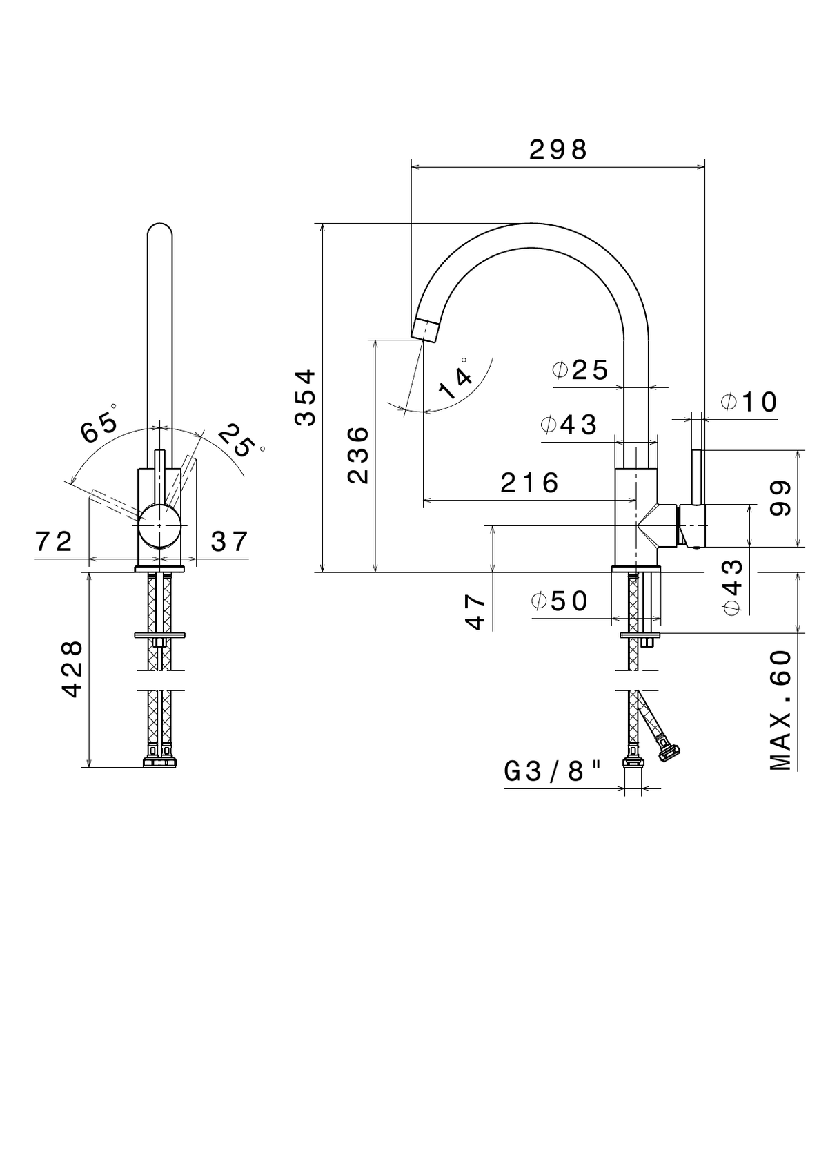 Newform 63421X - disegno tecnico