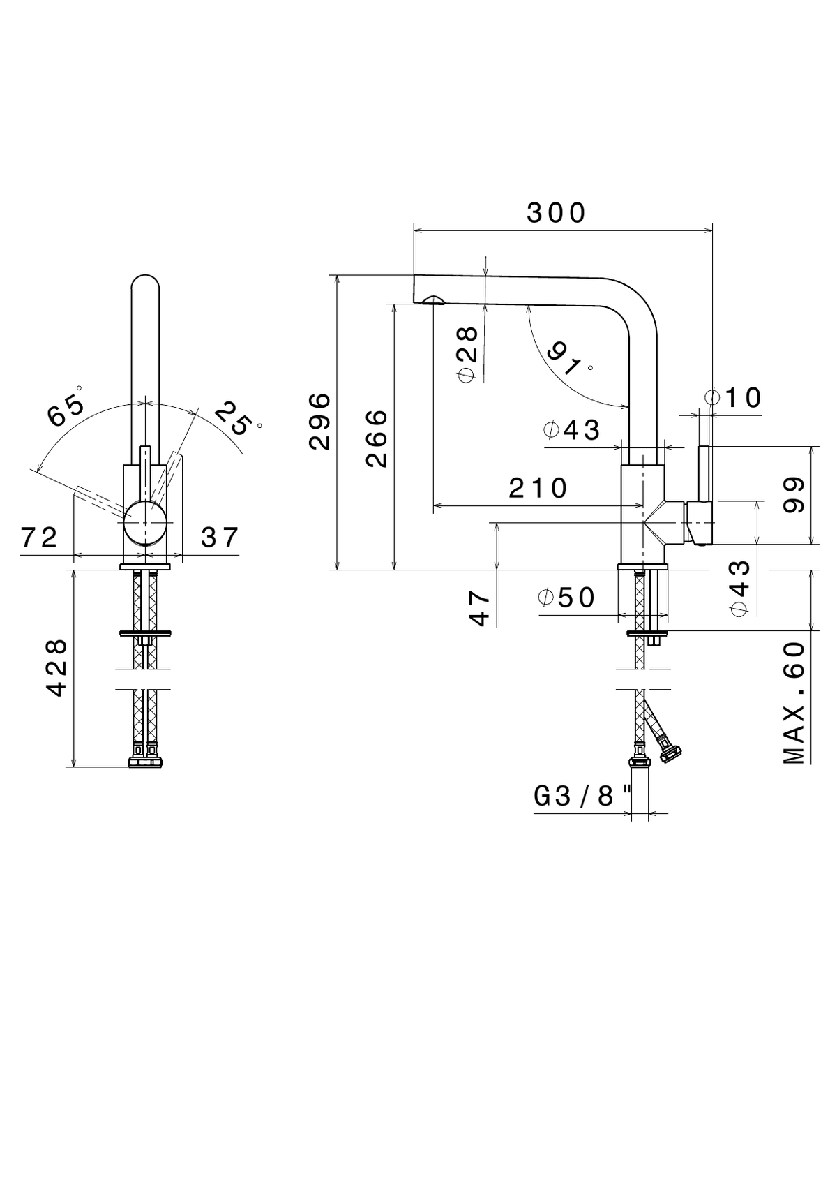 Newform 63422X - disegno tecnico