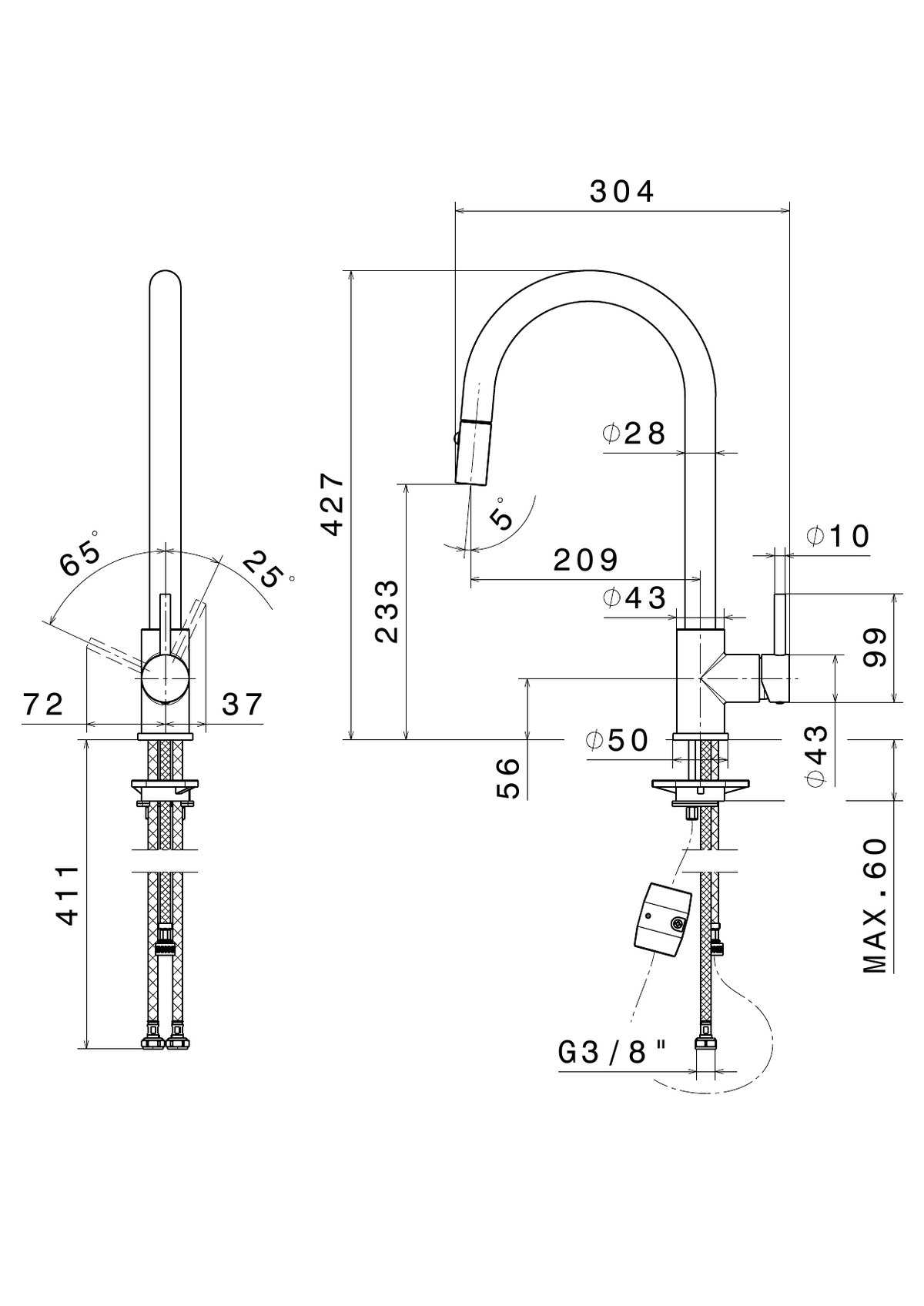 Newform 63435X - disegno tecnico