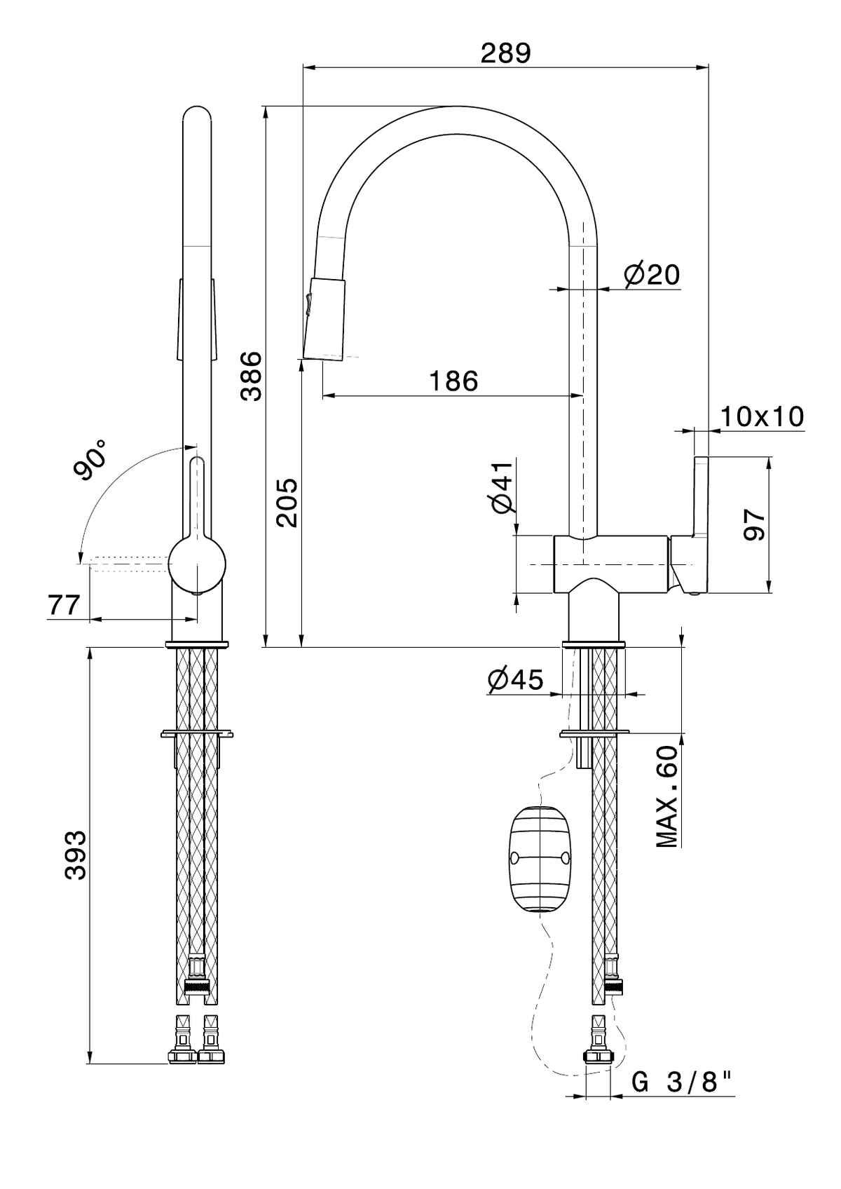 Newform 65925 - disegno tecnico