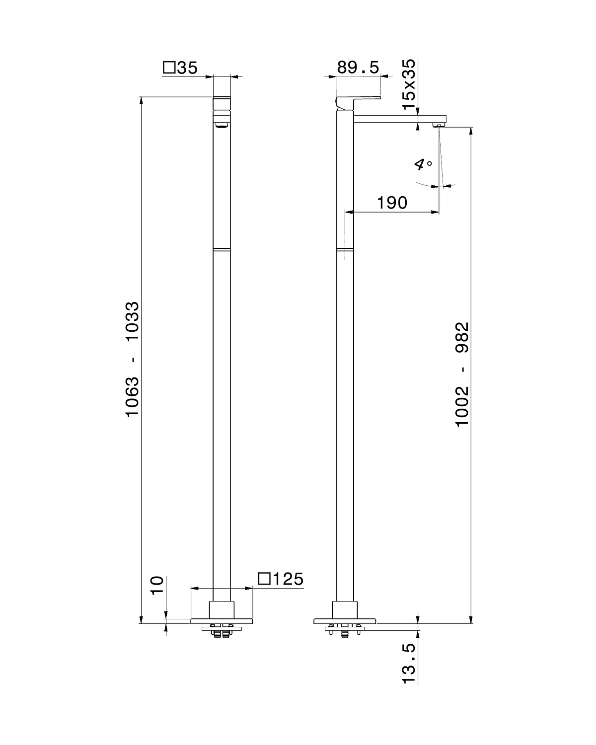 Newform 66418E - disegno tecnico