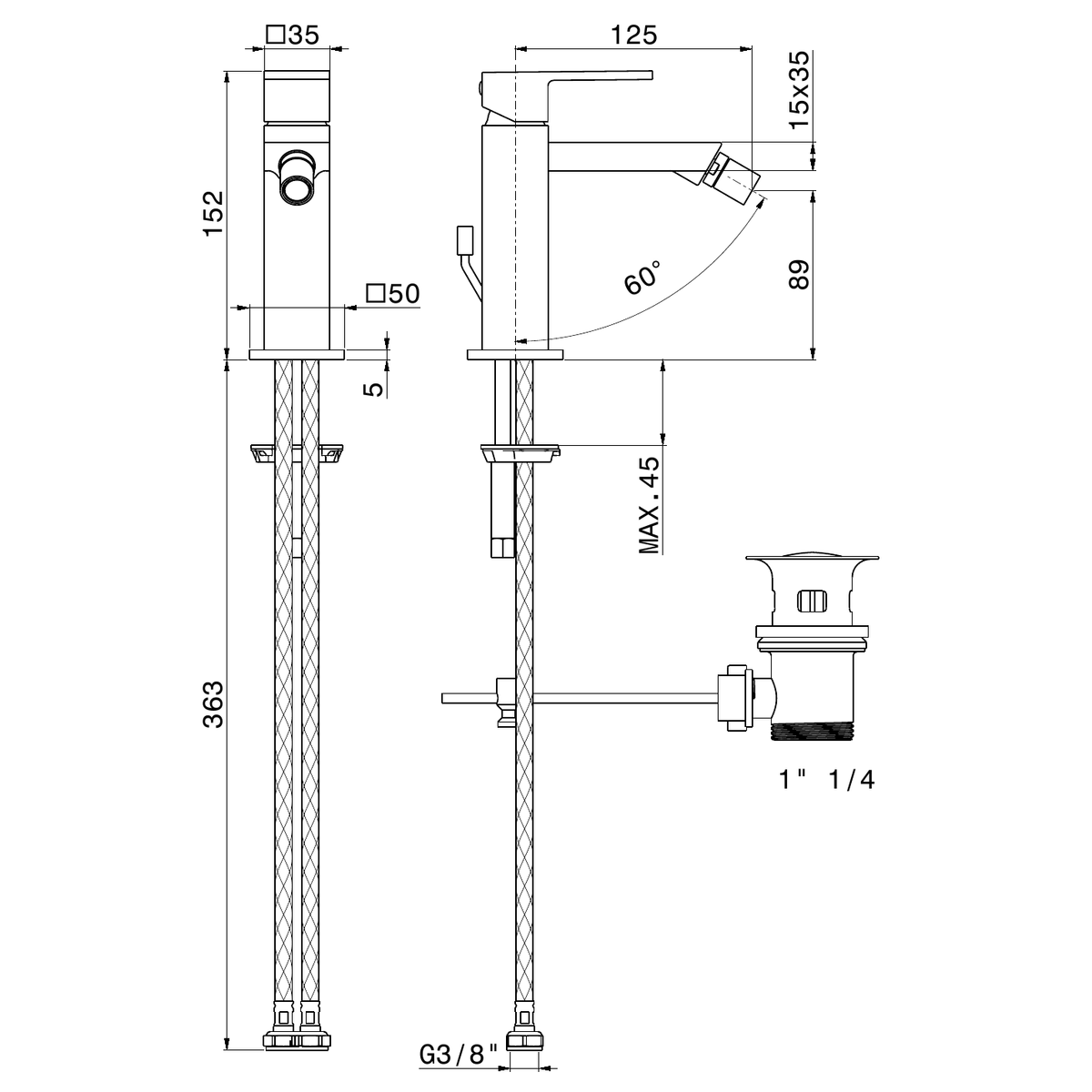 Newform 66425 - disegno tecnico