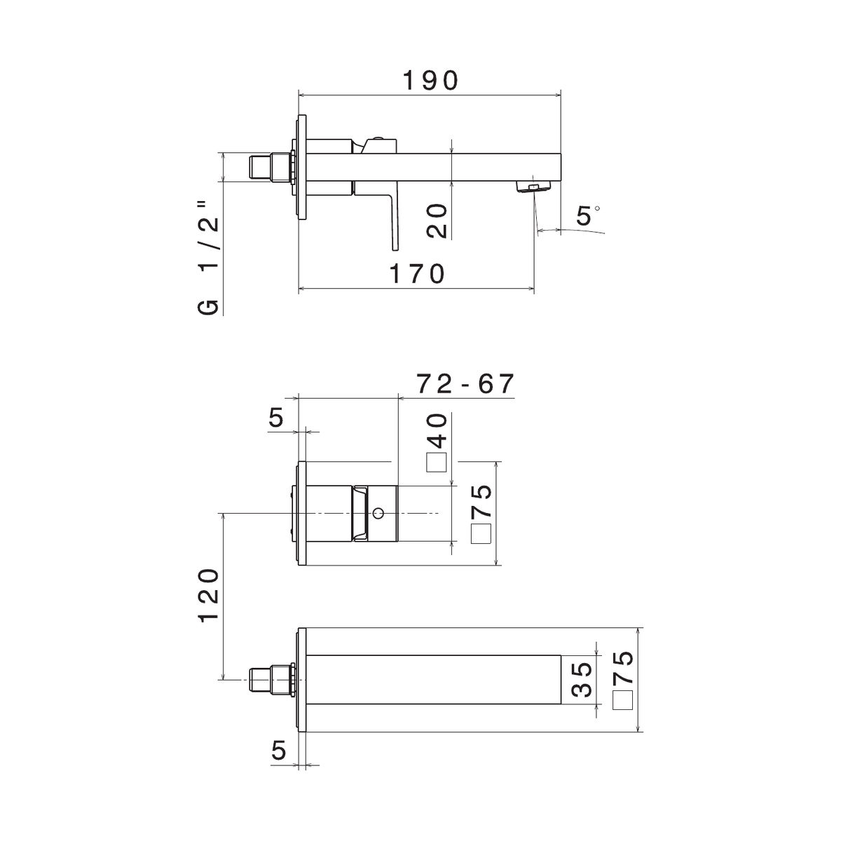 Newform 66428E - disegno tecnico