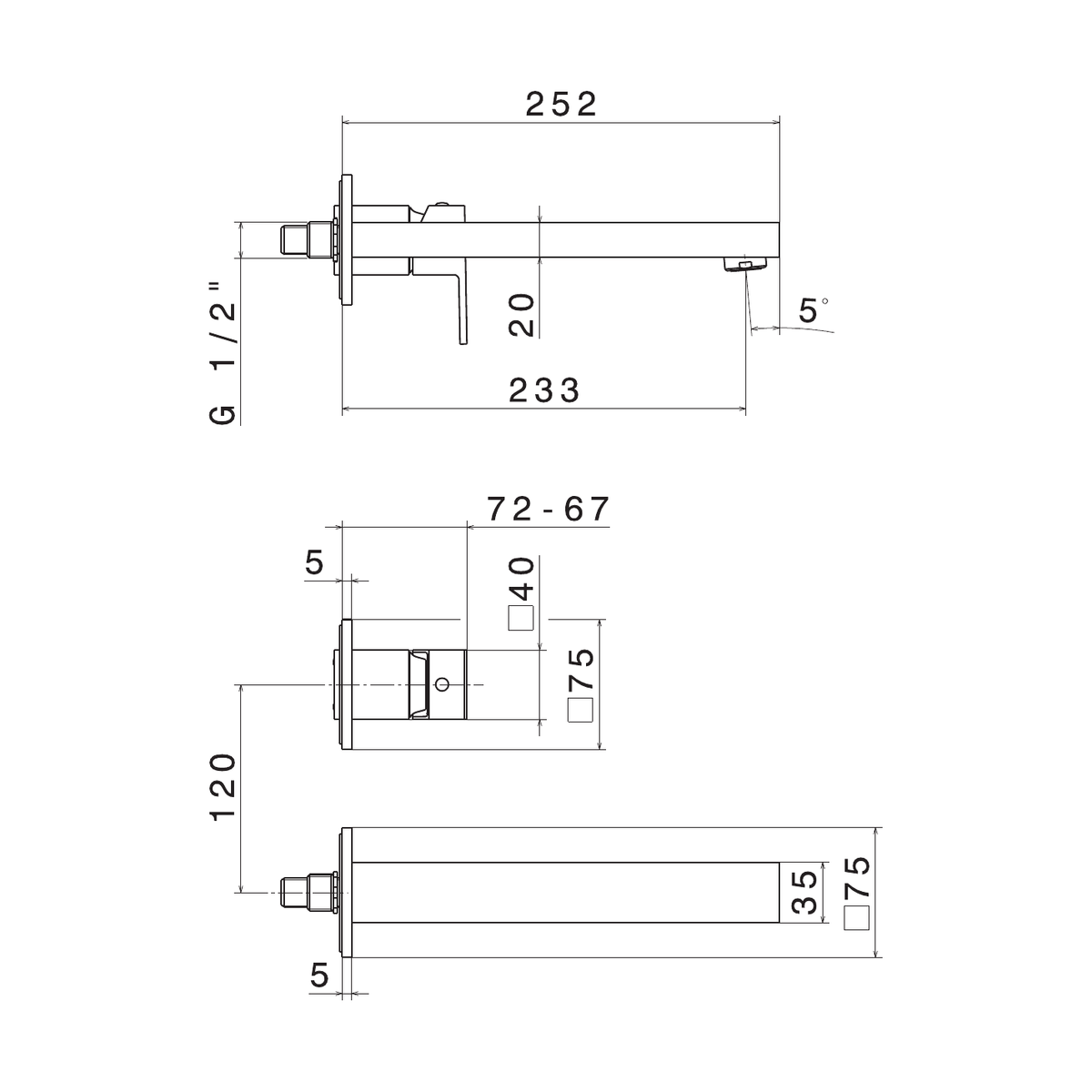 Newform 66430E - disegno tecnico