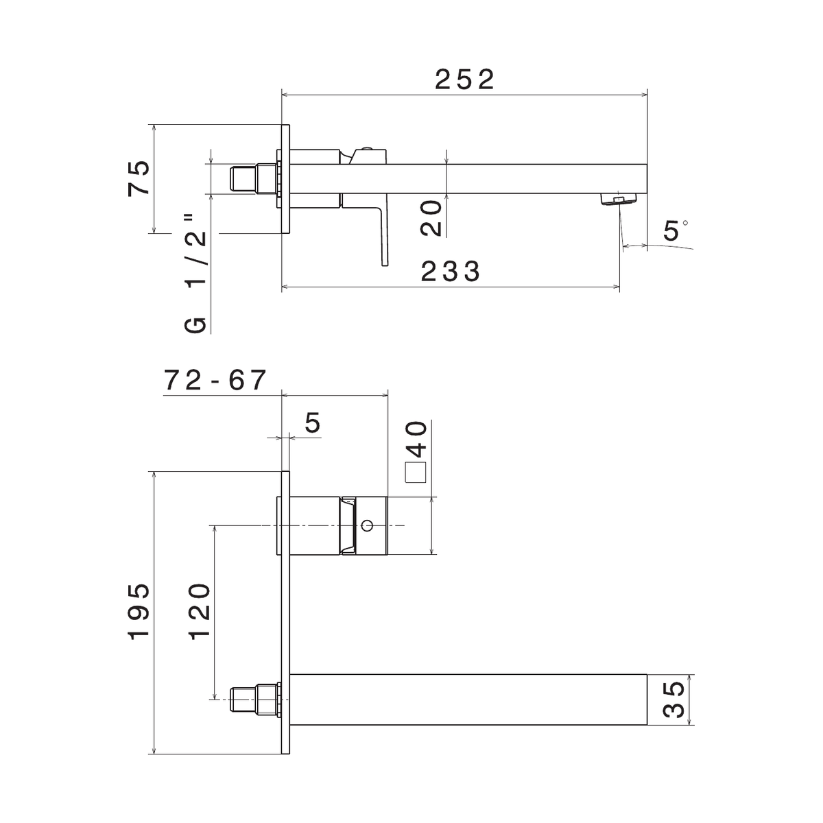 Newform 66431E - disegno tecnico