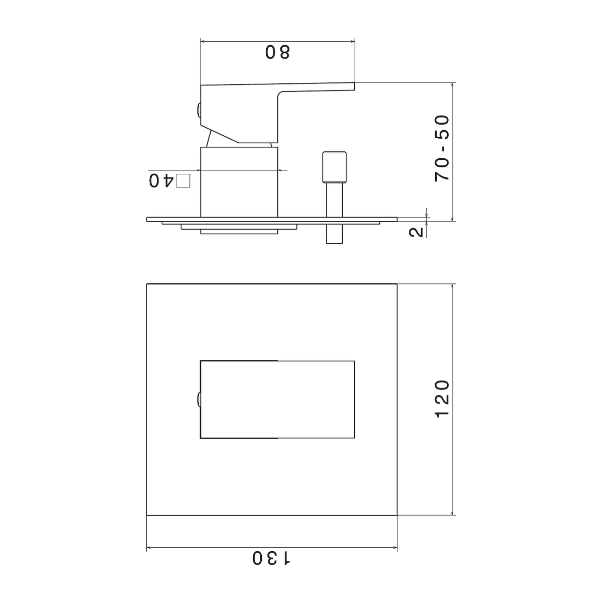 Newform 66470E - disegno tecnico