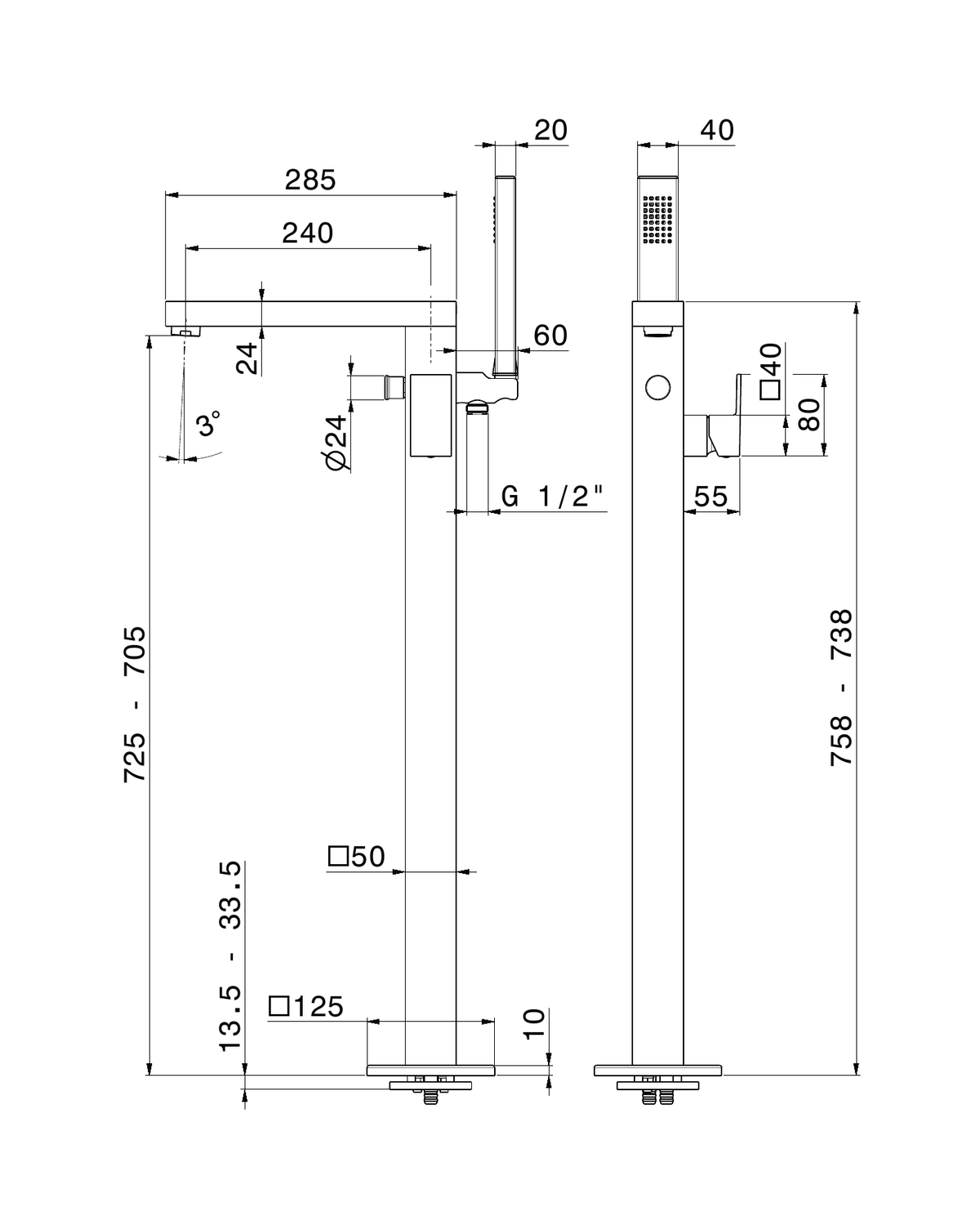 Newform 66484E - disegno tecnico
