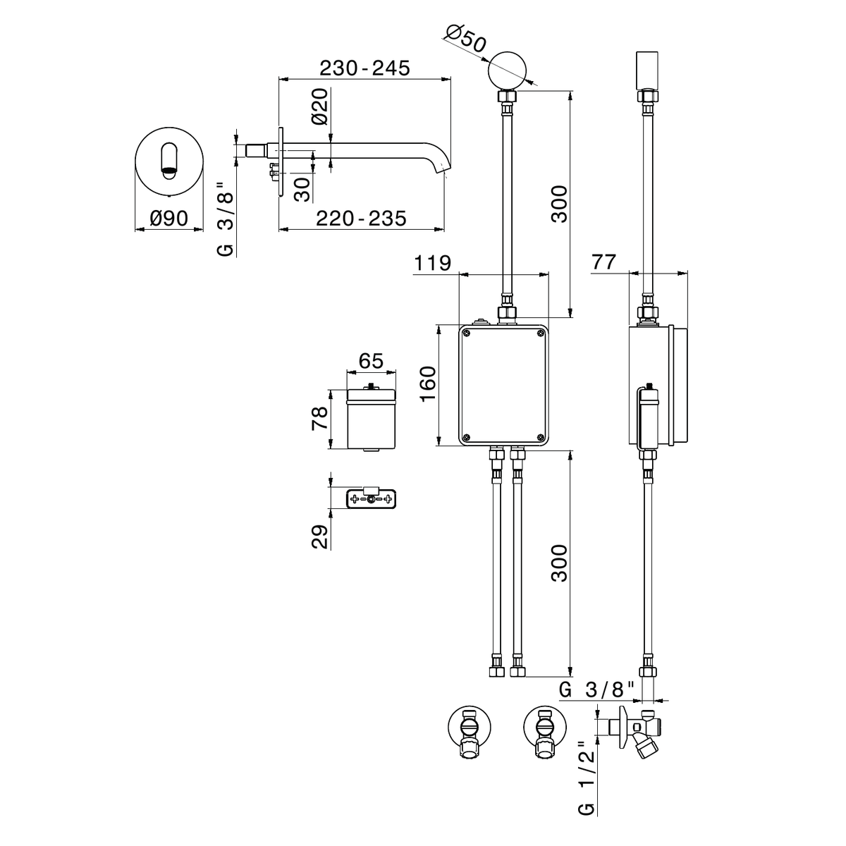 Newform 66709E - disegno tecnico