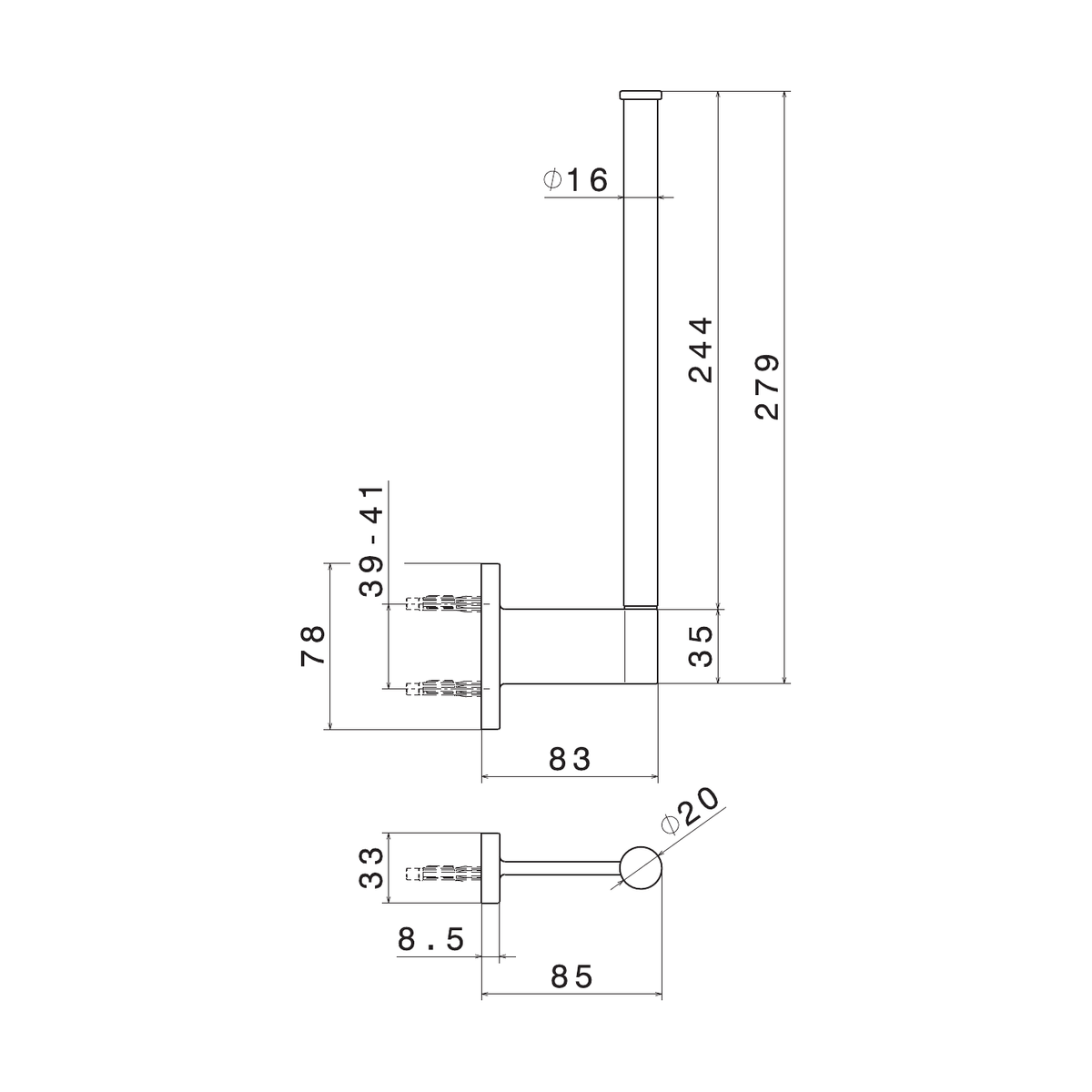 Newform 67225 - disegno tecnico