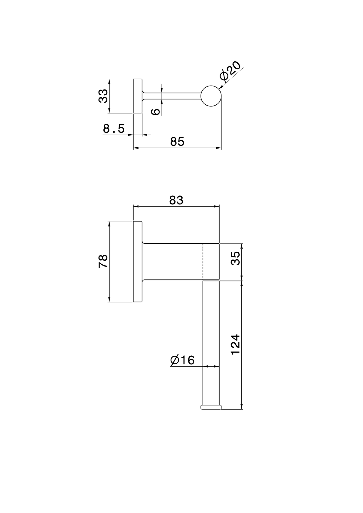 Newform 67232 - disegno tecnico
