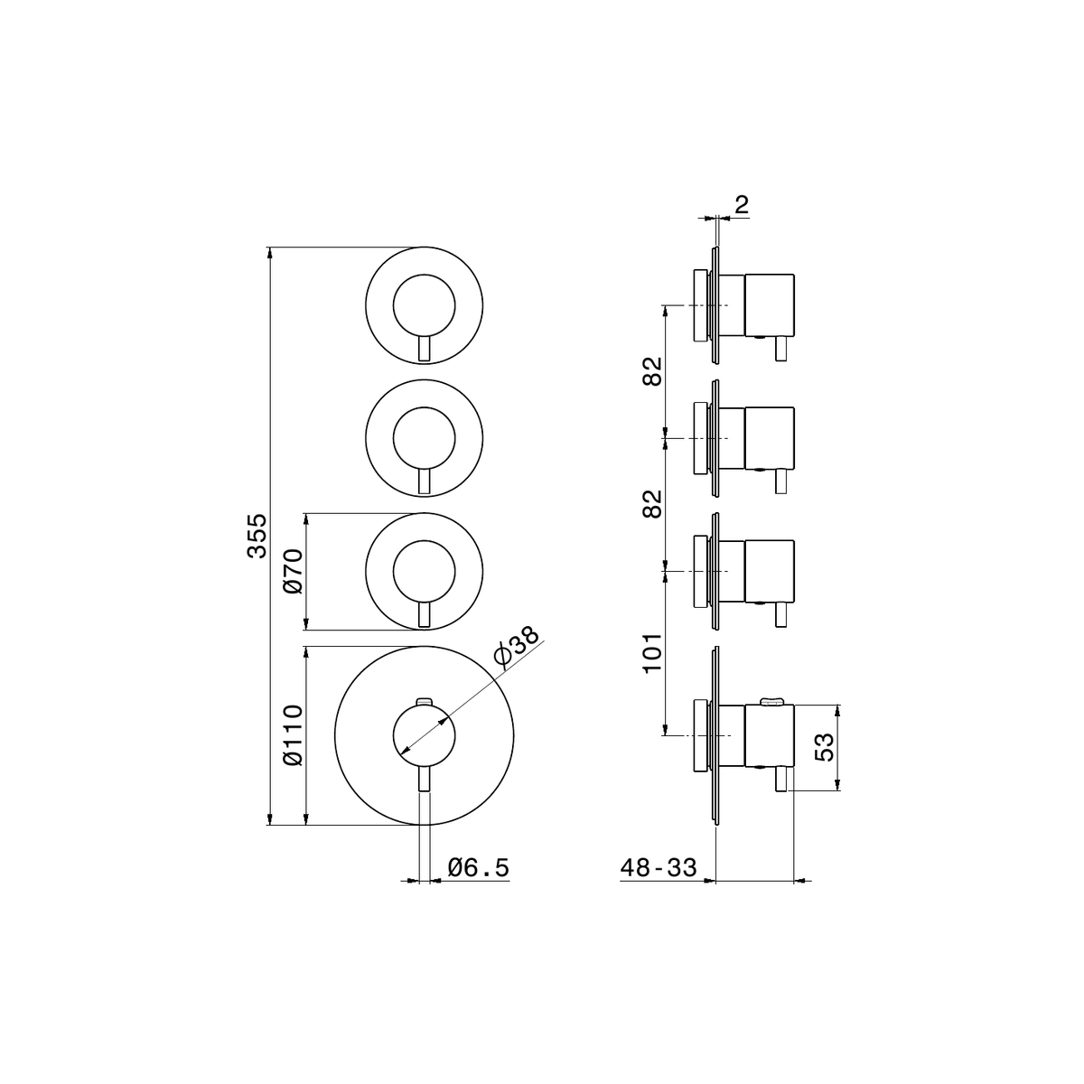 Newform 67600E - disegno tecnico