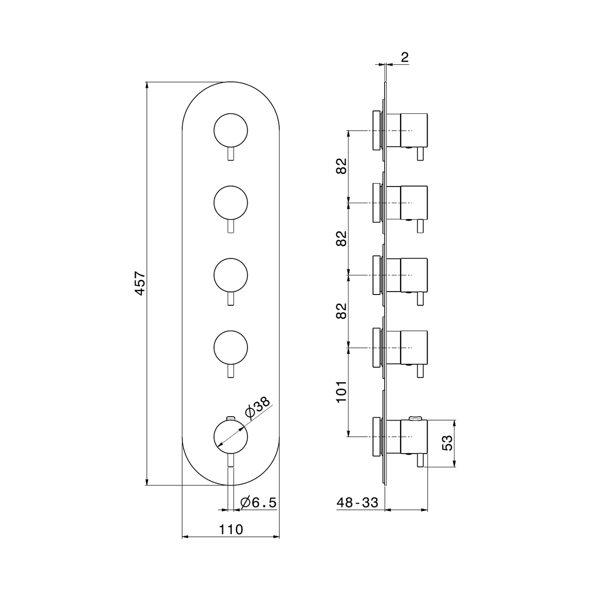 Newform 67604E - disegno tecnico