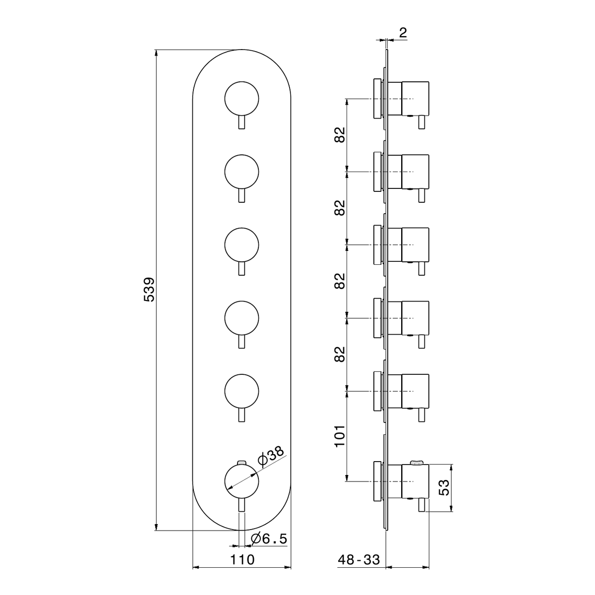 Newform 67605E - disegno tecnico