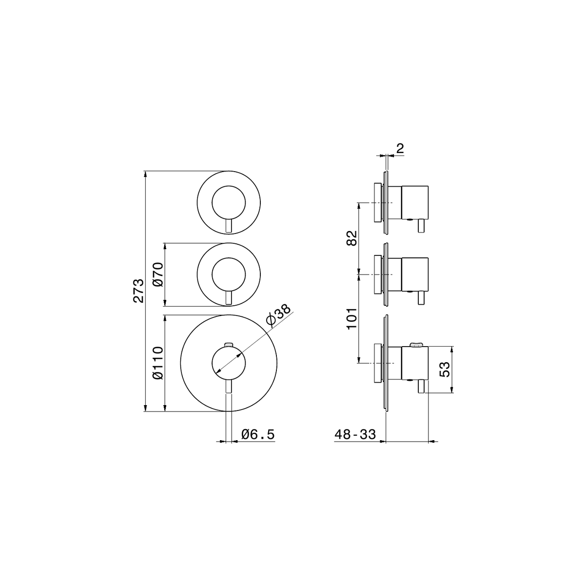 Newform 67609E - disegno tecnico