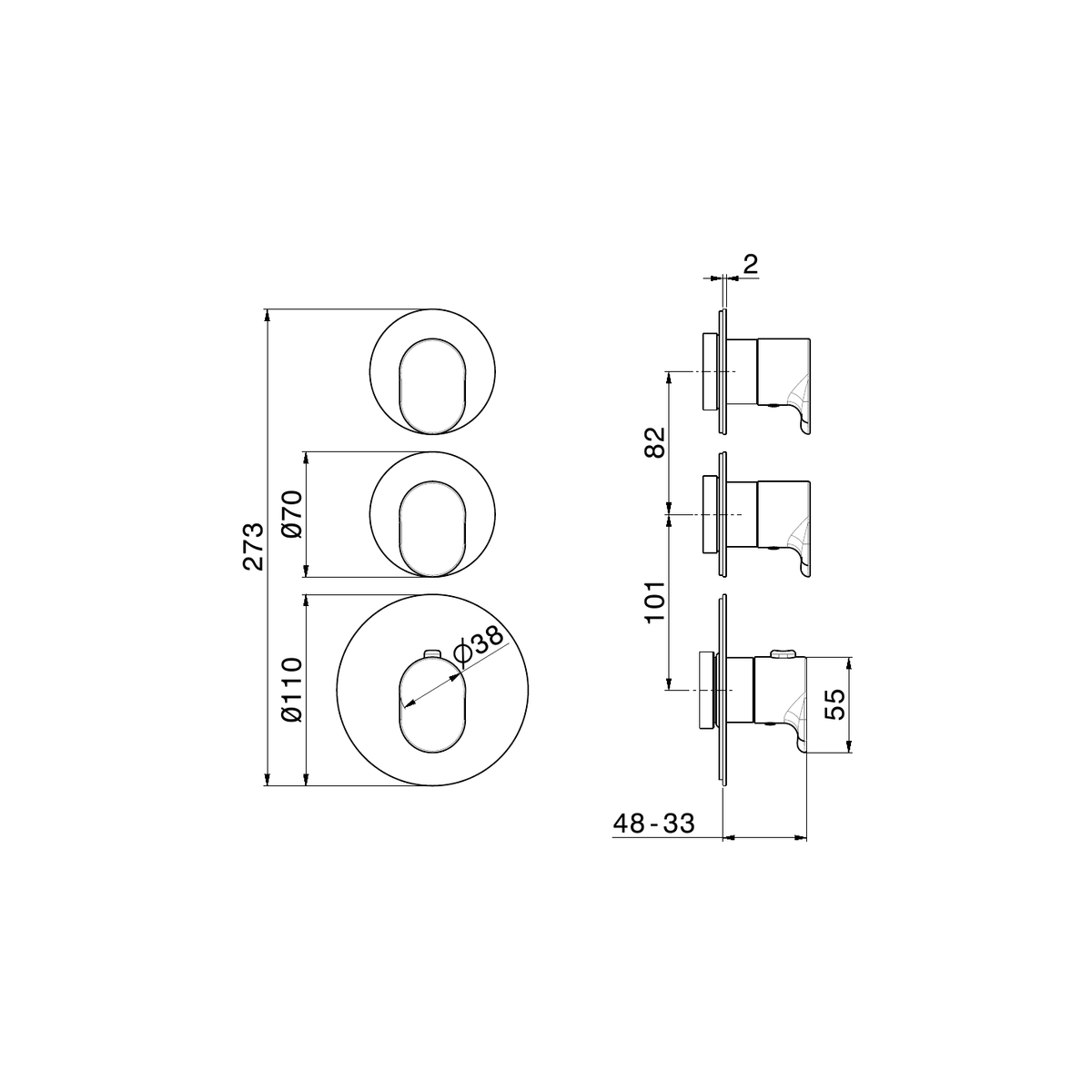 Newform 67629E - disegno tecnico