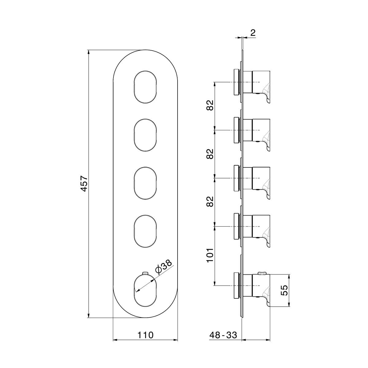 Newform 67634E - disegno tecnico